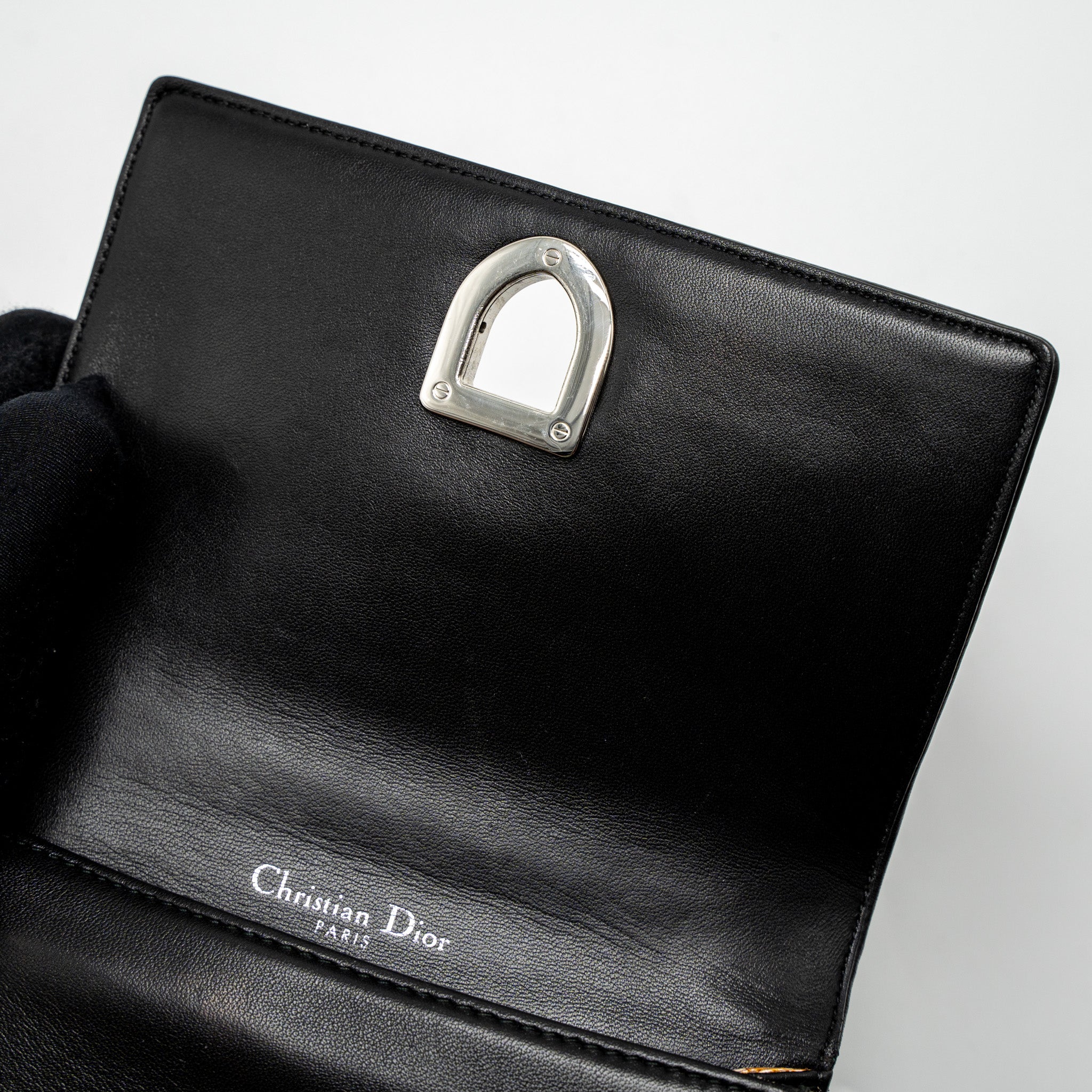 DIOR MINI DIORAMA BAG CALFSKIN BLACK SHW