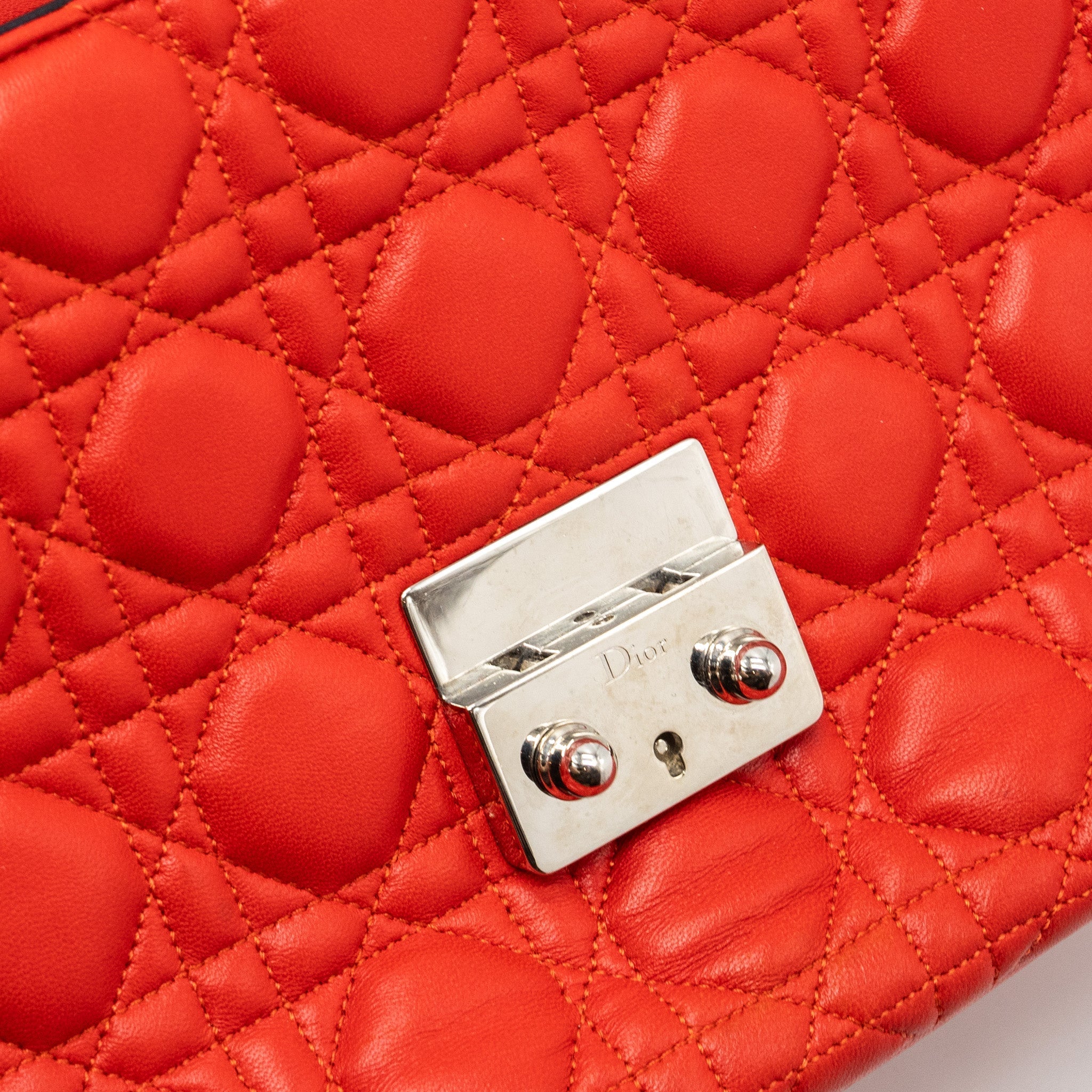 DIOR MISS DIOR SHOULDER BAG LAMBSKIN RED SHW
