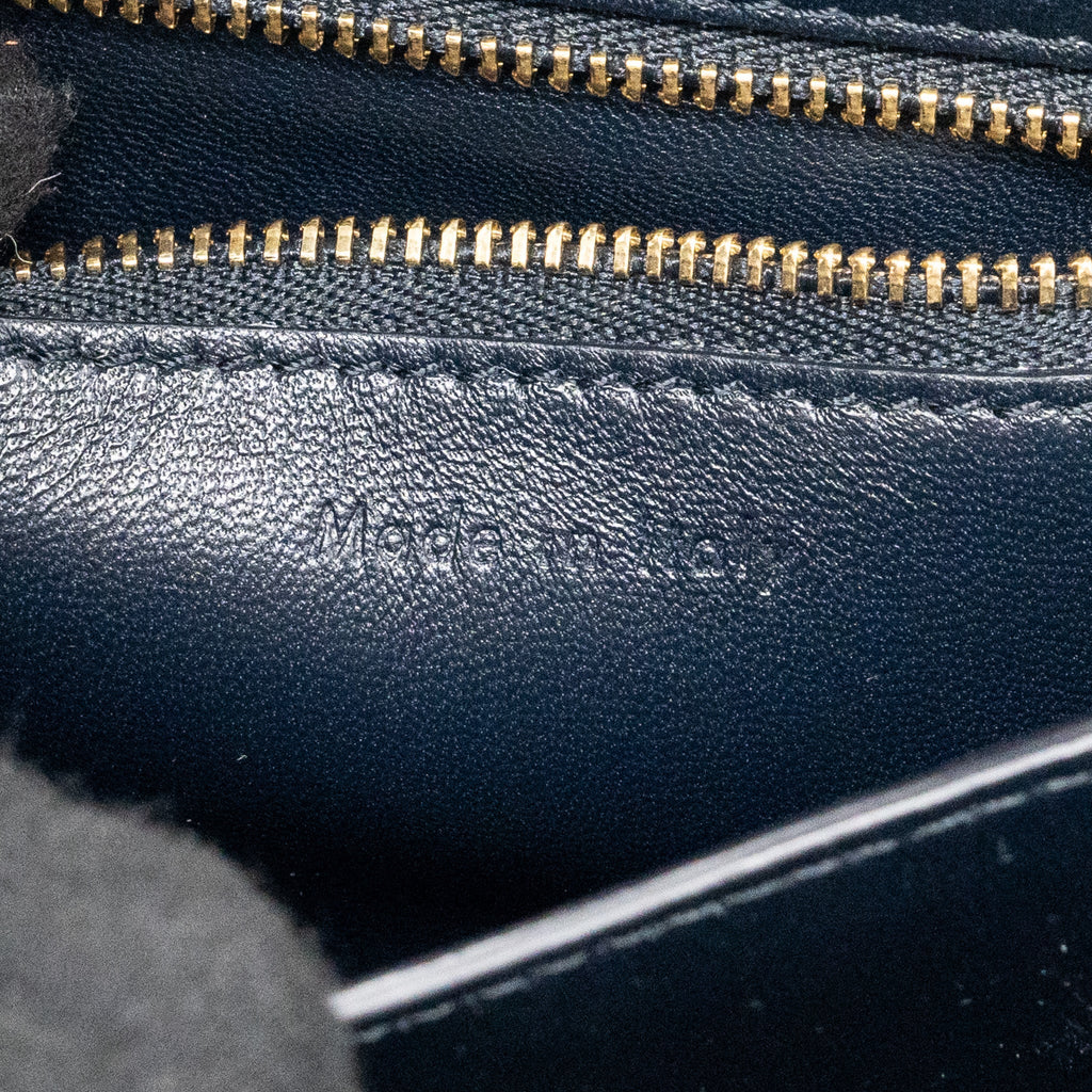 CELINE MINI BOX BAG CALFSKIN DARK BLUE GHW