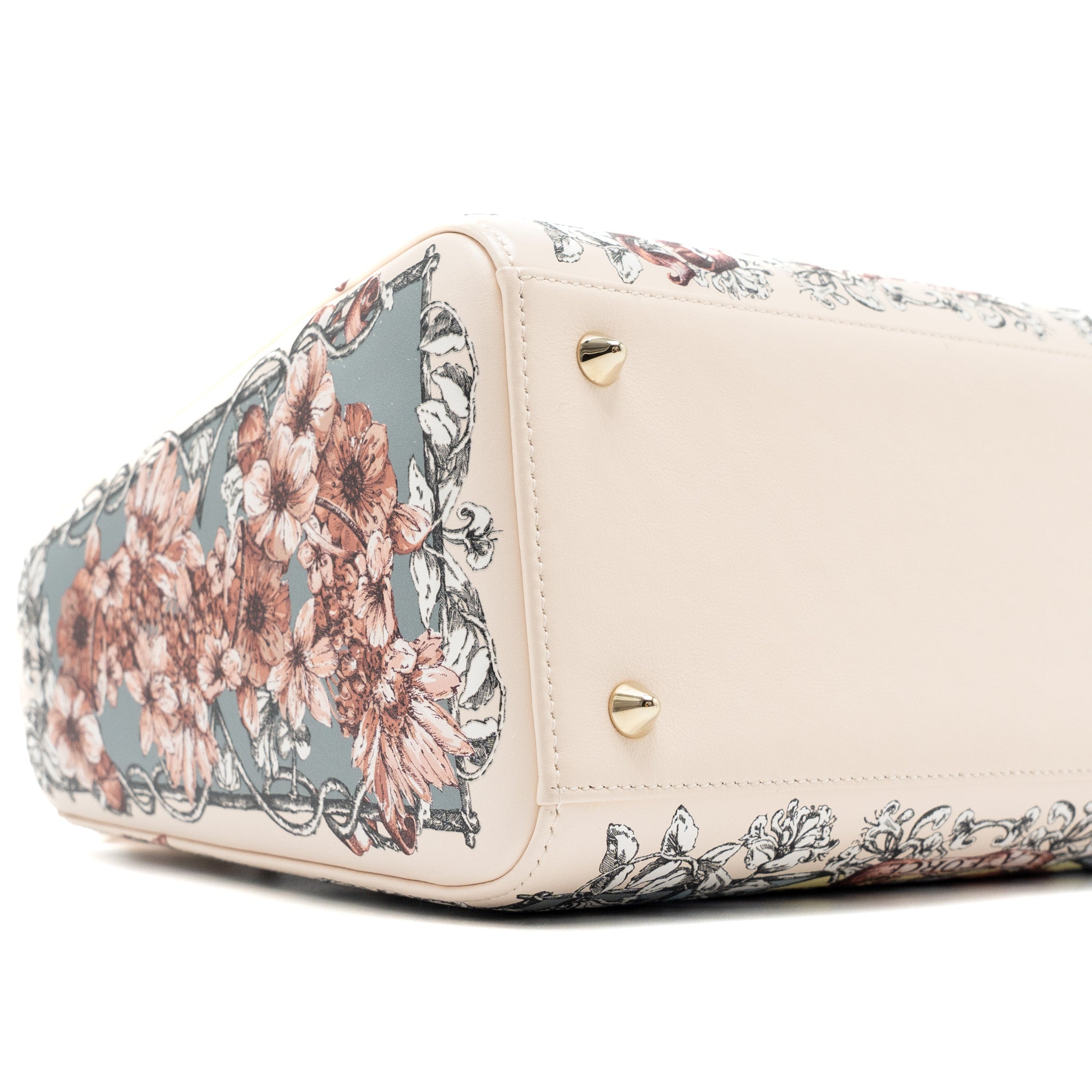 DIOR MEDIUM LADY DIOR BAG LIMITED EDITION CALFSKIN PINK/MULTICOLOUR LGHW