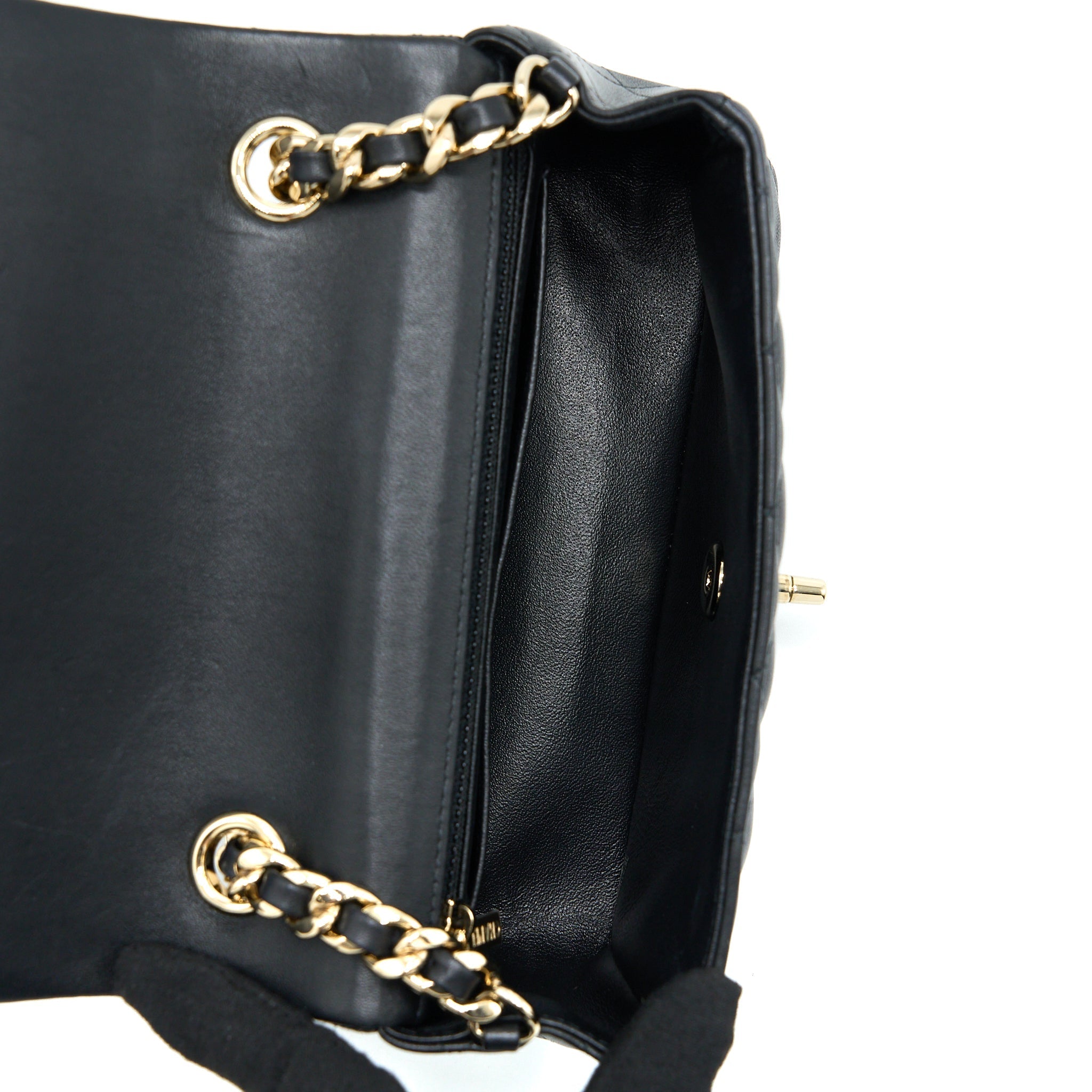 CHANEL MINI RECTANGULAR WITH COCO BAG CHARM LIMITED EDITION LAMBSKIN BLACK LGHW