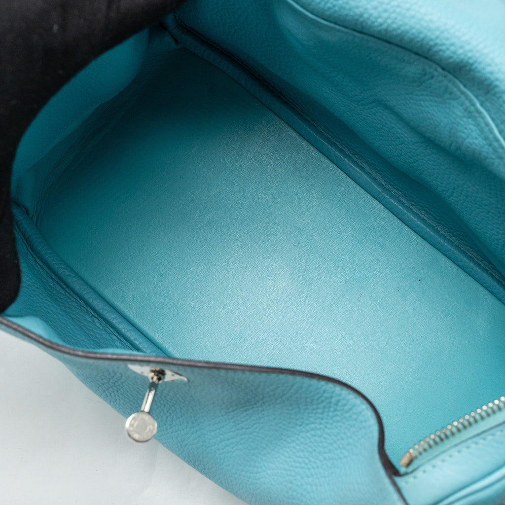 HERMES LINDY 30 CLEMENCE 3P BLUE ATOLL SHW
