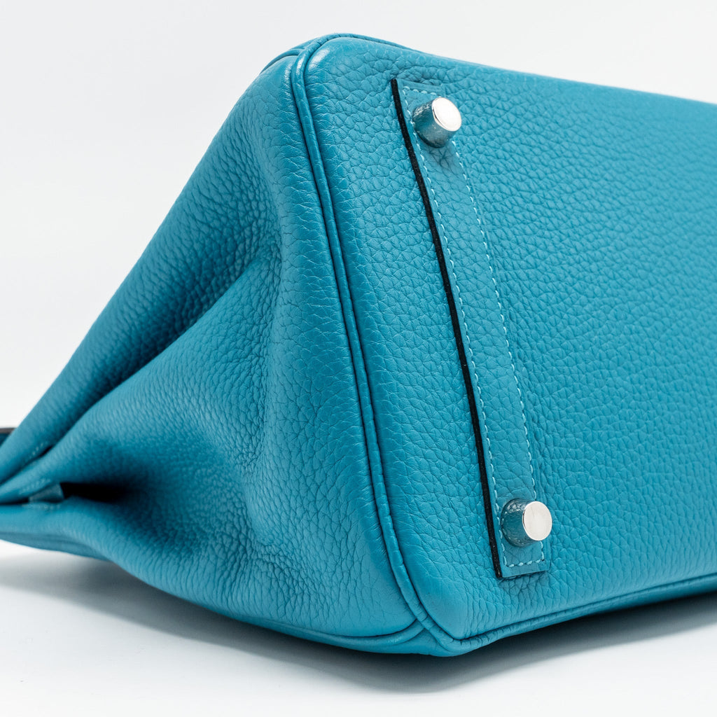 HERMES BIRKIN 30 CLEMENCE BLUE PAON SHW