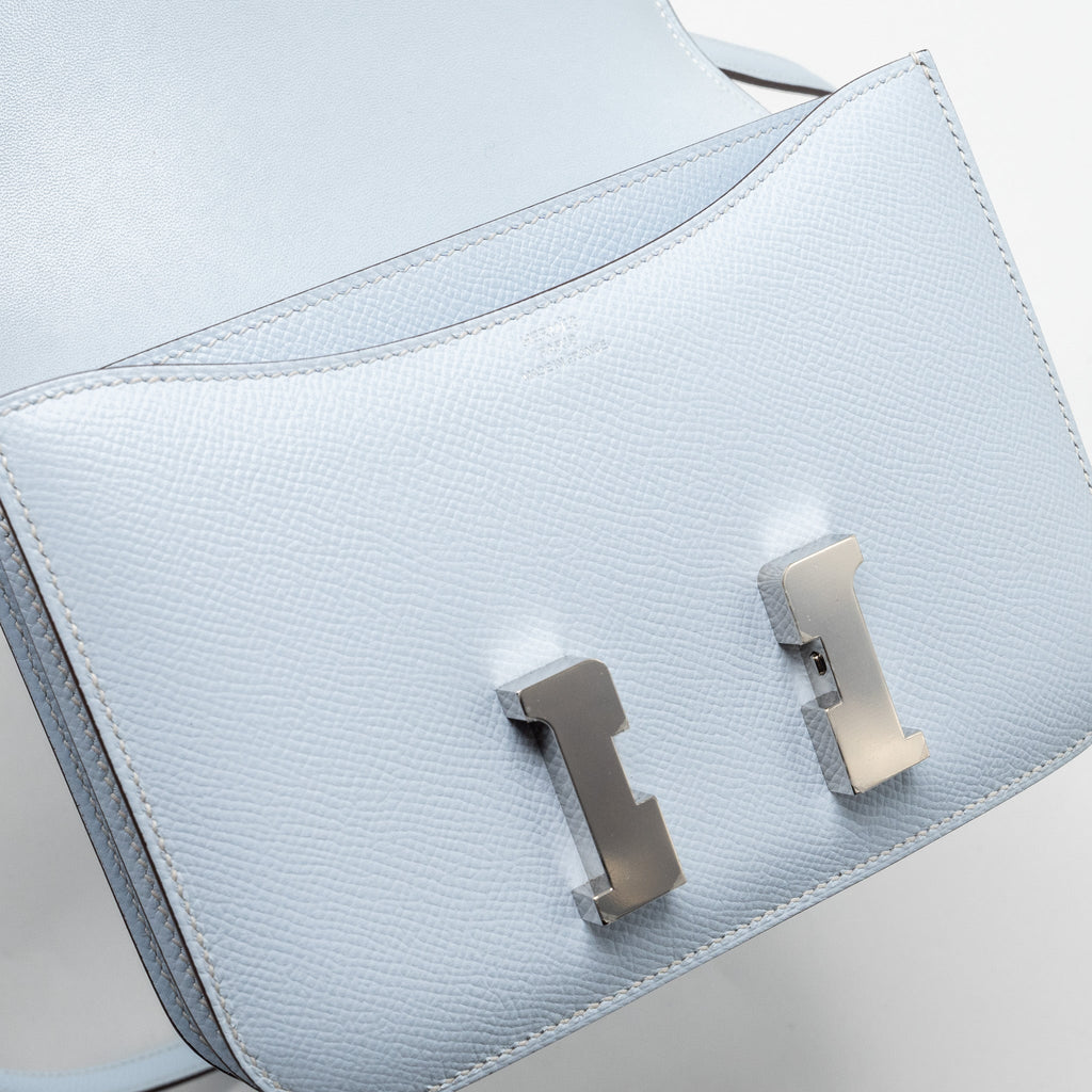 HERMES MINI CONSTANCE EPSOM BLUE BRUME SHW