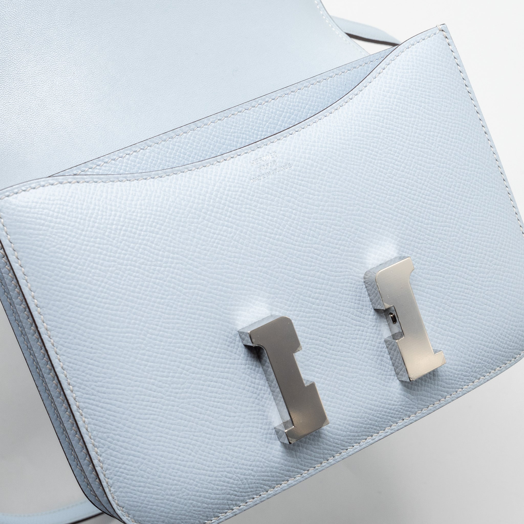 HERMES MINI CONSTANCE EPSOM BLUE BRUME SHW
