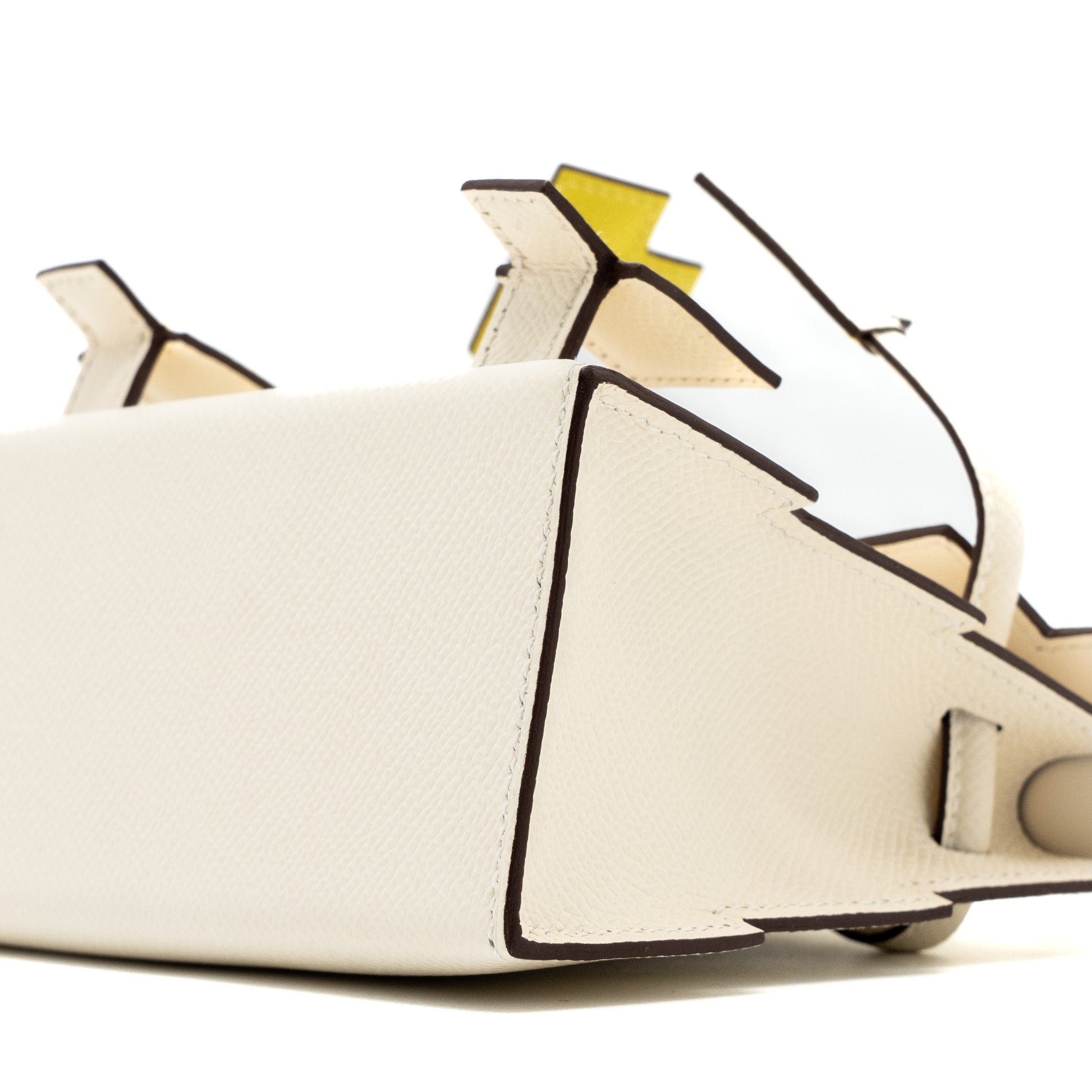 HERMES KELLYDOLE / KELLY DOLE PICTO EPSOM LEATHER NATA/ LIME / MAUVE SYLVESTRE/ CHAI SHW