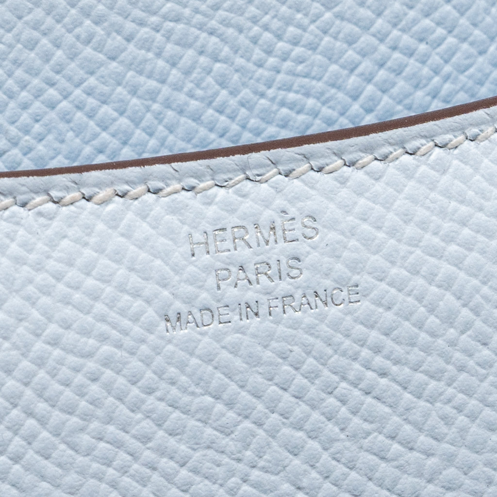 HERMES MINI CONSTANCE EPSOM BLUE BRUME SHW