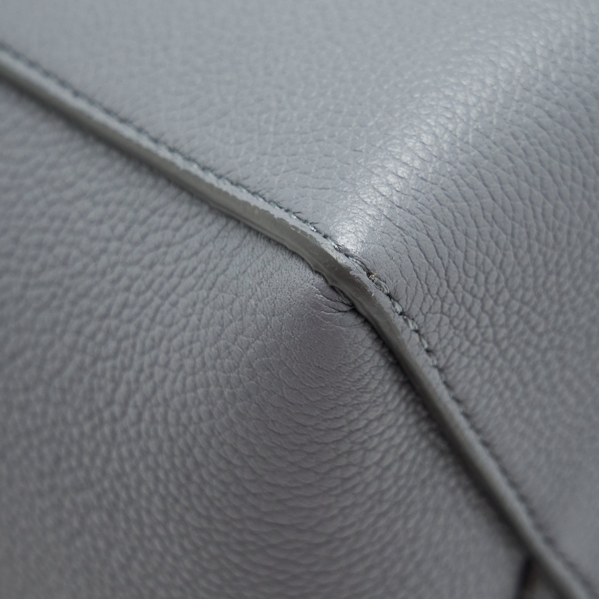 CELINE SMALL SANGLE BUCKET BAG GREY GHW