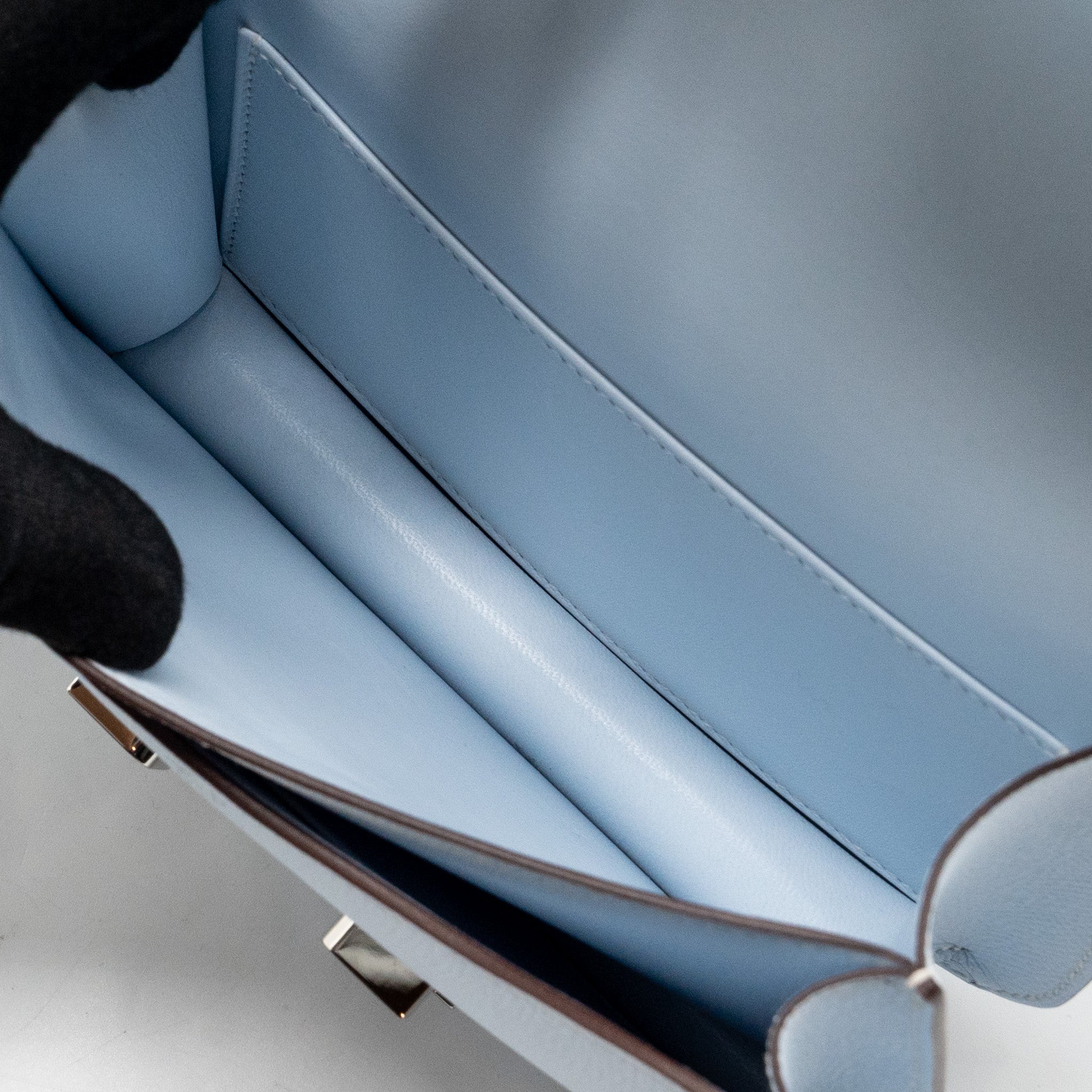 HERMES MINI CONSTANCE EPSOM BLUE BRUME SHW