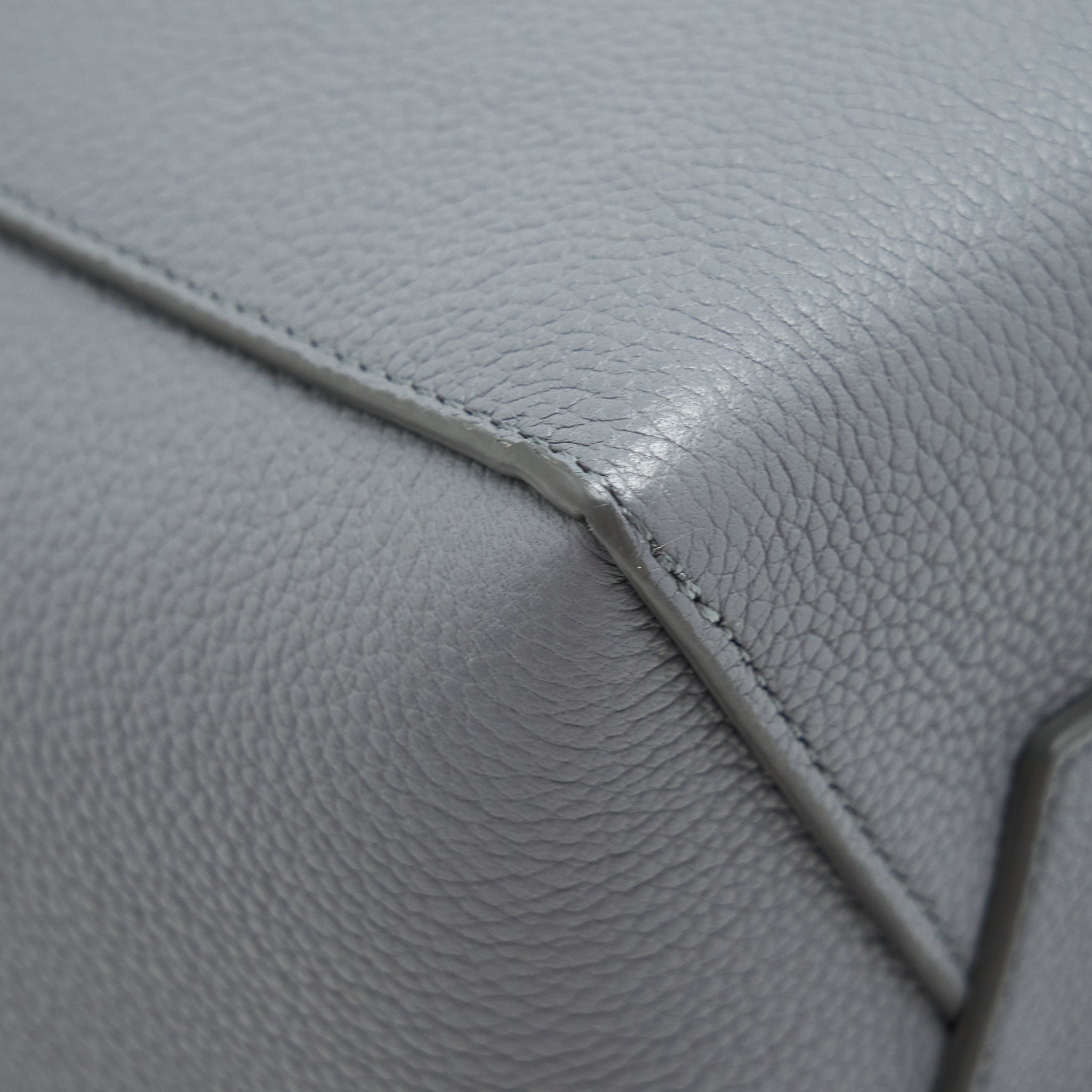 CELINE SMALL SANGLE BUCKET BAG GREY GHW