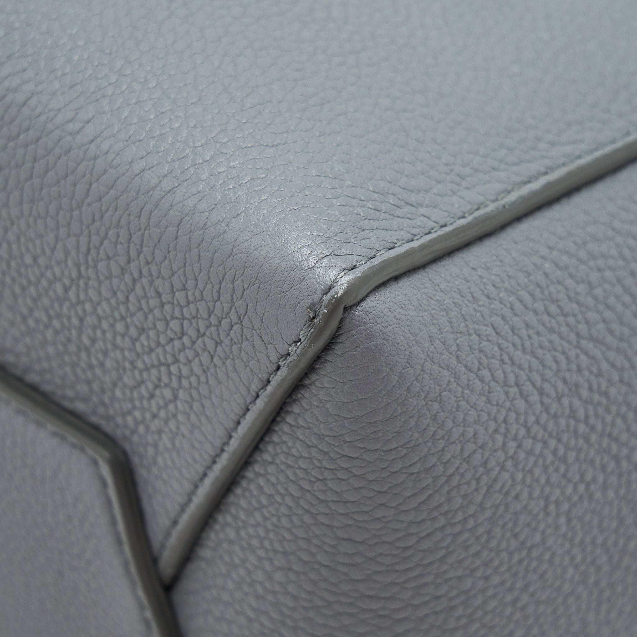 CELINE SMALL SANGLE BUCKET BAG GREY GHW