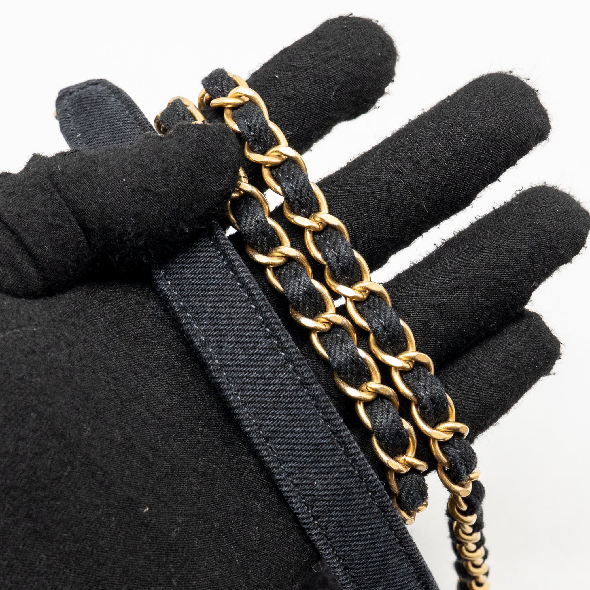 CHANEL LARGE MOOD FLAP BAG DENIM BLACK/MULTICOLOUR GHW (MICROCHIP)