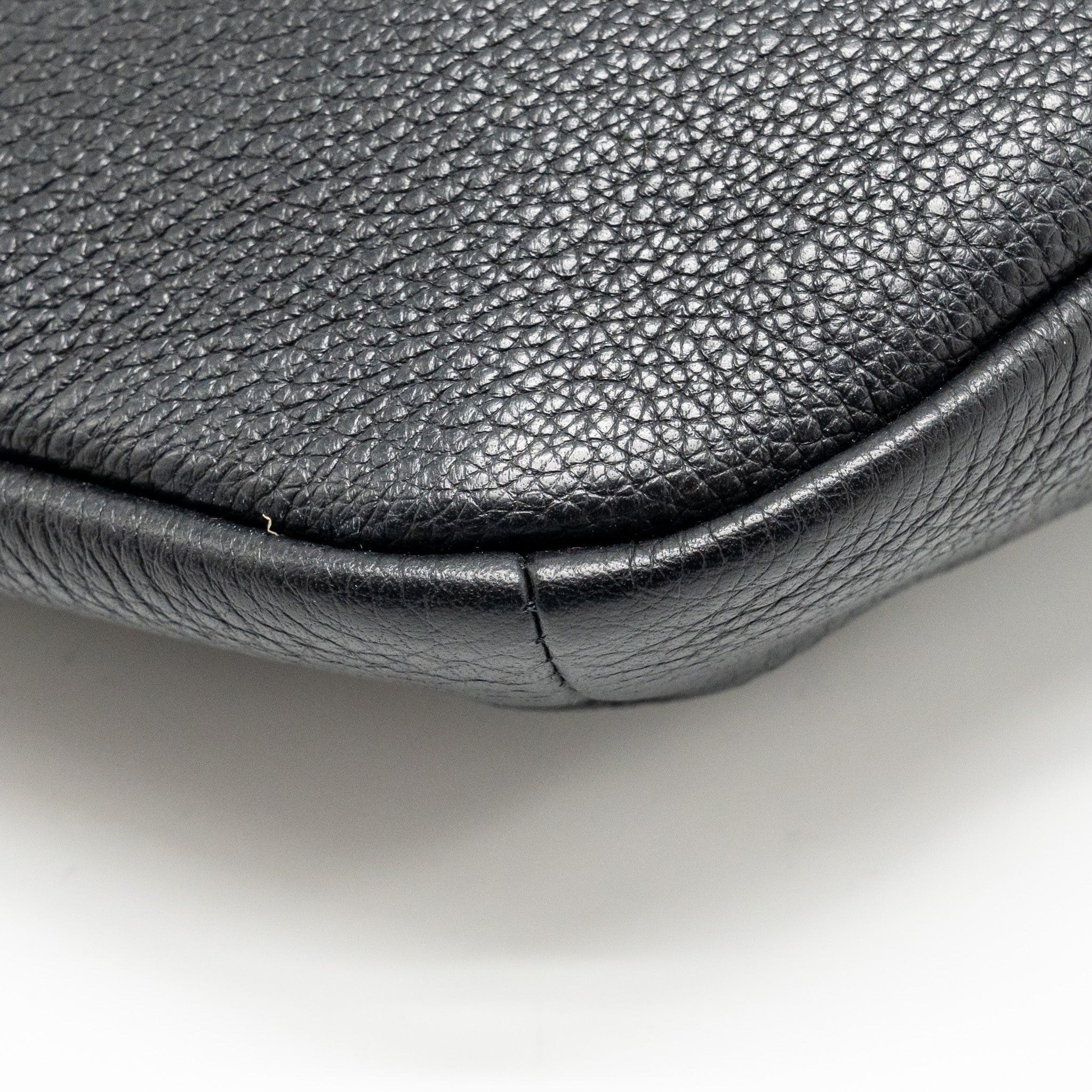 GUCCI MINI PRINT BELT BAG CALFSKIN BLACK GHW