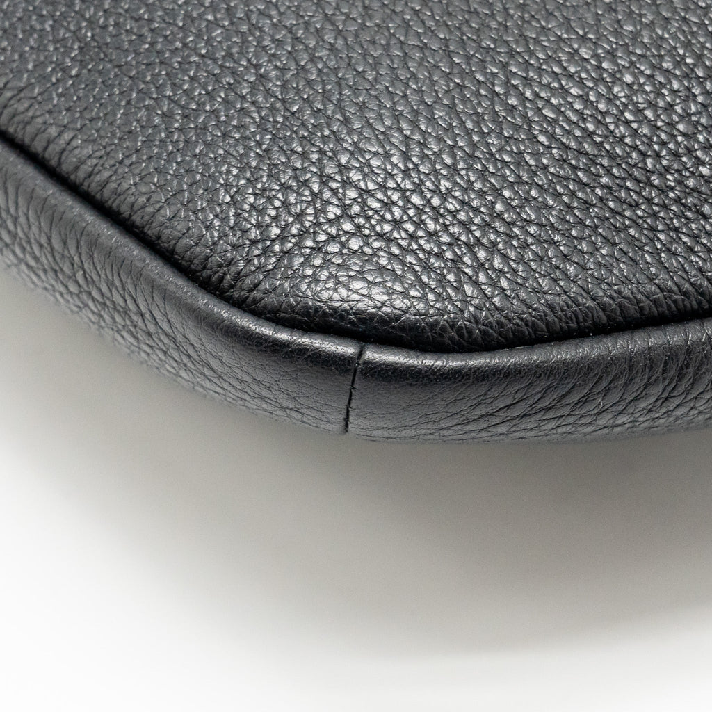 GUCCI MINI PRINT BELT BAG CALFSKIN BLACK GHW