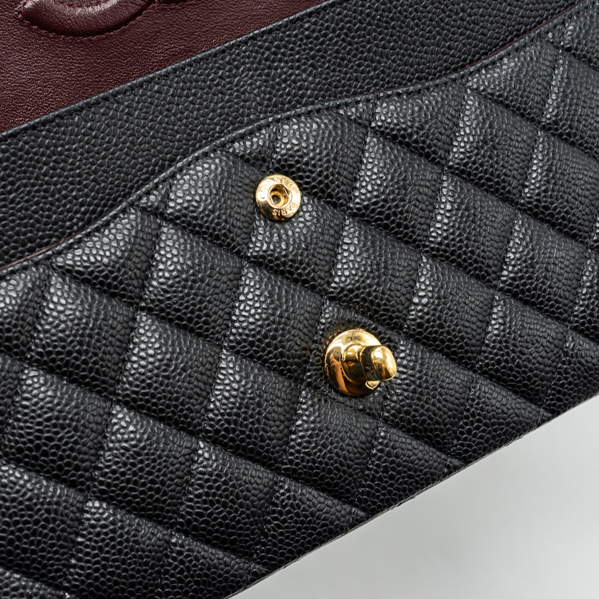 CHANEL MEDIUM CLASSIC DOUBLE FLAP BAG CAVIAR BLACK GHW (MICROCHIP)