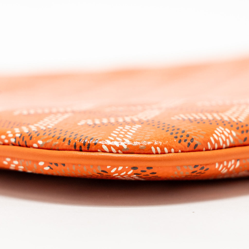 GOYARD SENAT MM POUCH GOYARDINE CANVAS ORANGE SHW