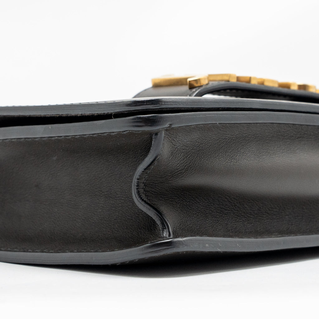 DIOR J’ADIOR FLAP BAG WITH CHAIN CALFSKIN DARK BROWN GHW