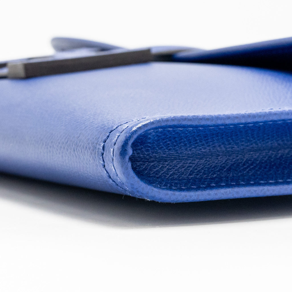 HERMES JIGE CLUTCH EPSOM BLUE ELECTRIC
