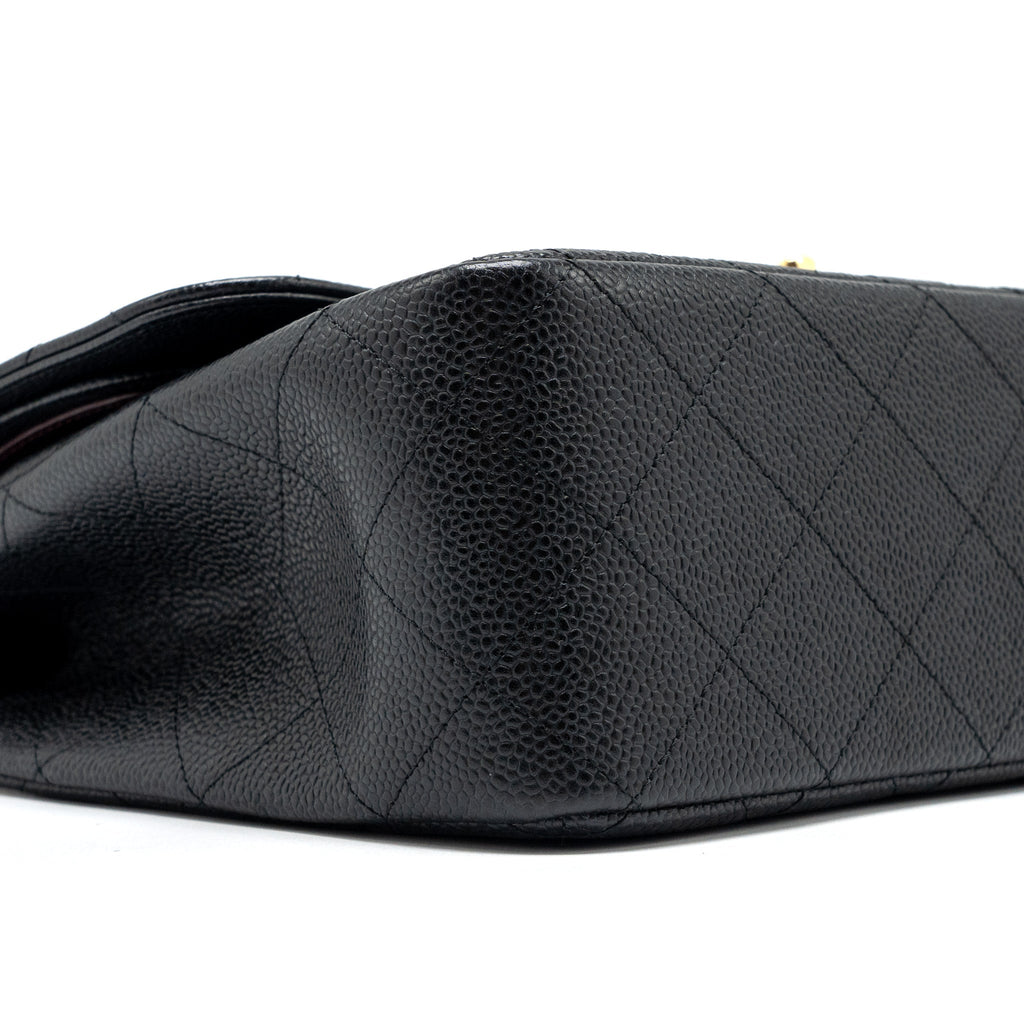 CHANEL JUMBO CLASSIC DOUBLE FLAP BAG CAVIAR BLACK GHW