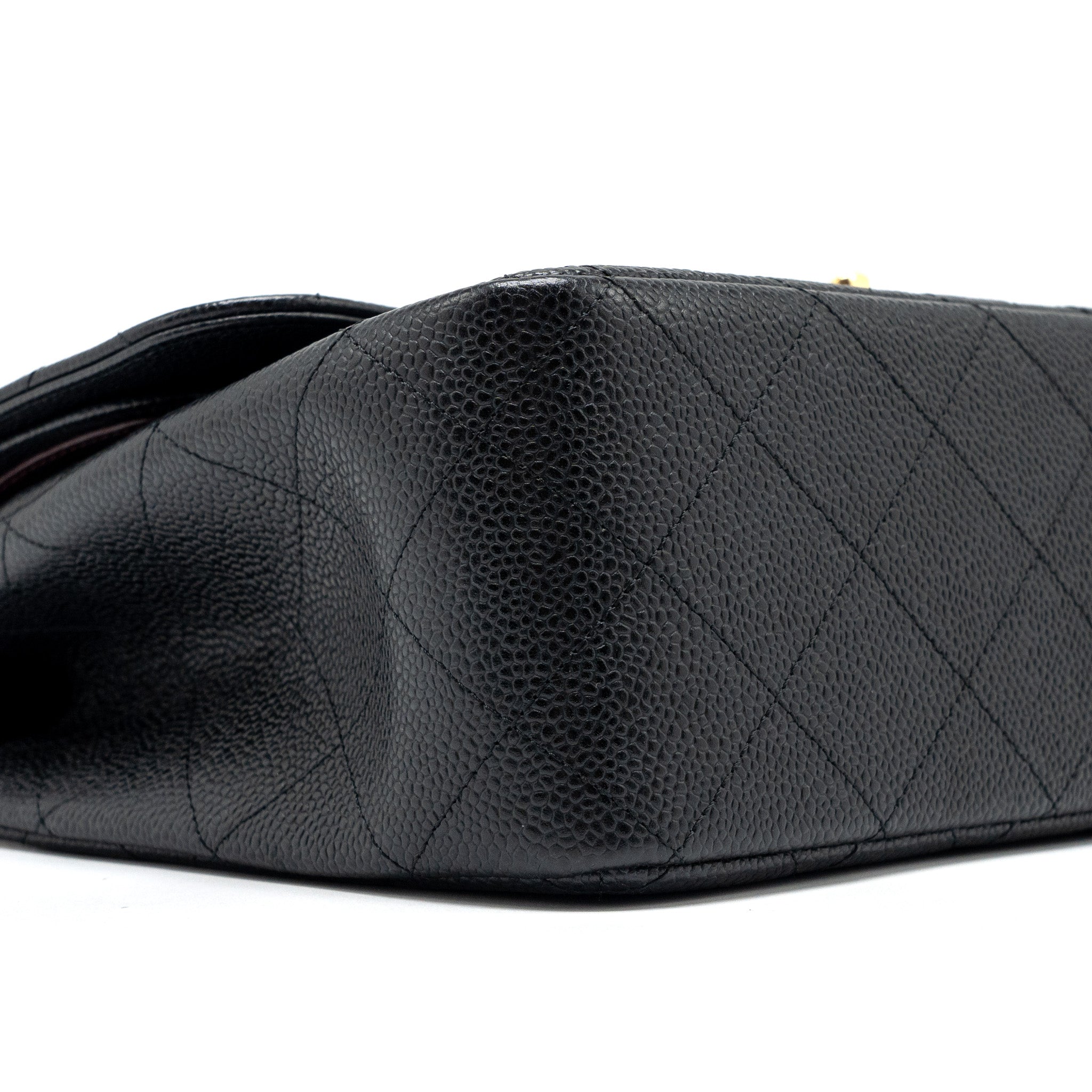 CHANEL JUMBO CLASSIC DOUBLE FLAP BAG CAVIAR BLACK GHW