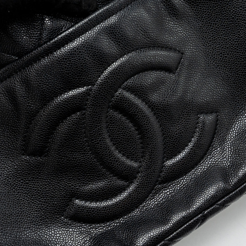 CHANEL MATTRESSES CHAIN TOTE BAG CAVIAR BLACK SHW