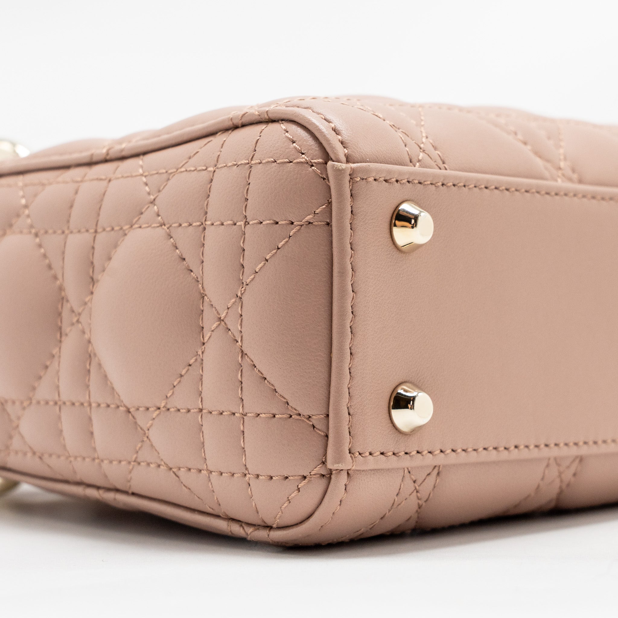 DIOR MINI LADY DIOR BAG LAMBSKIN BLUSH LGHW
