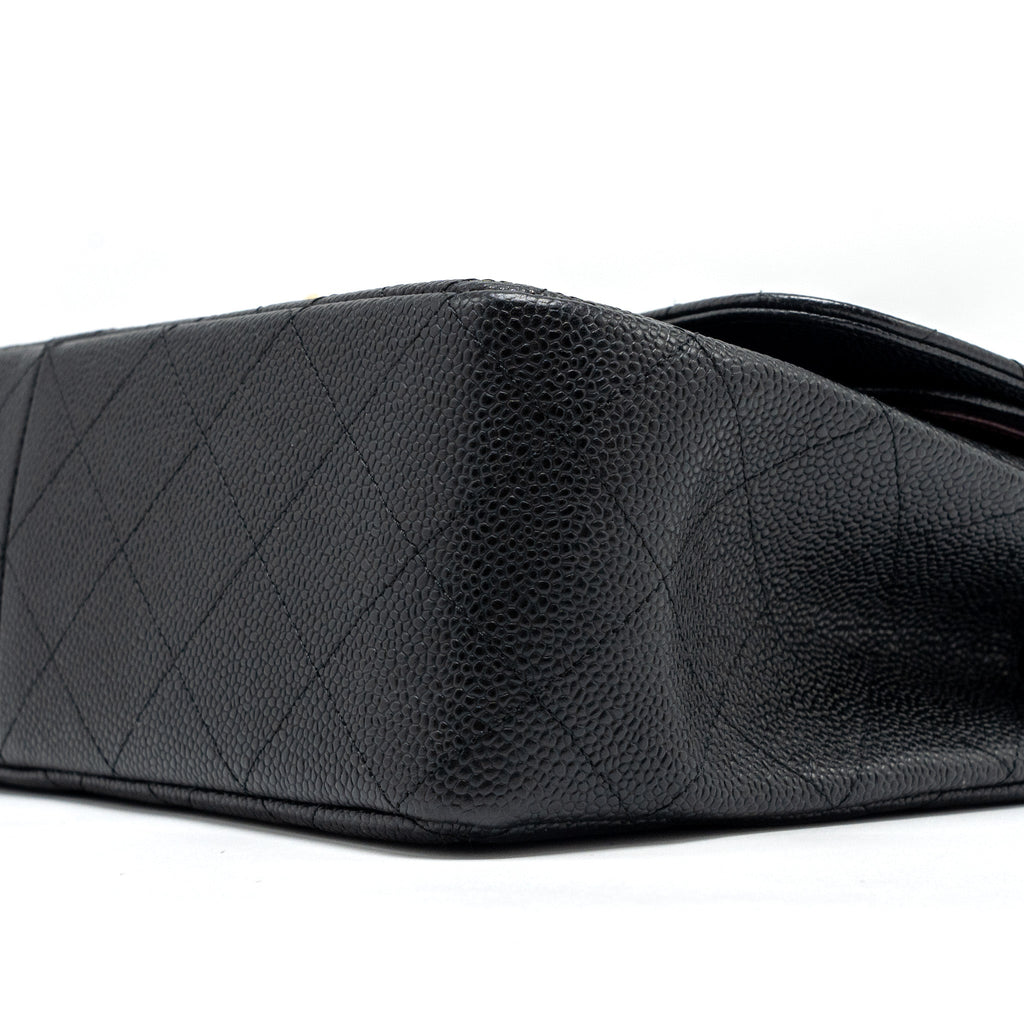 CHANEL JUMBO CLASSIC DOUBLE FLAP BAG CAVIAR BLACK GHW