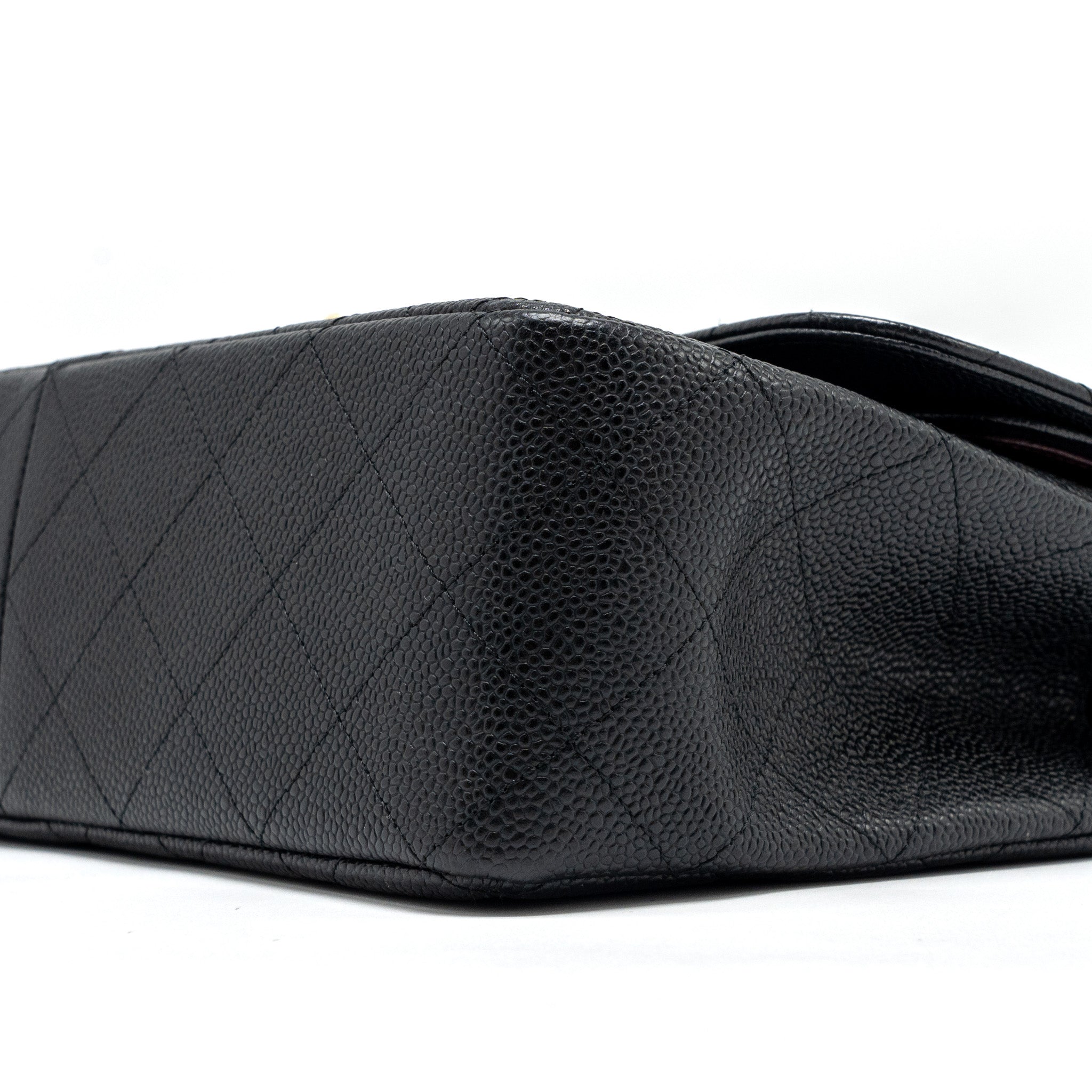 CHANEL JUMBO CLASSIC DOUBLE FLAP BAG CAVIAR BLACK GHW
