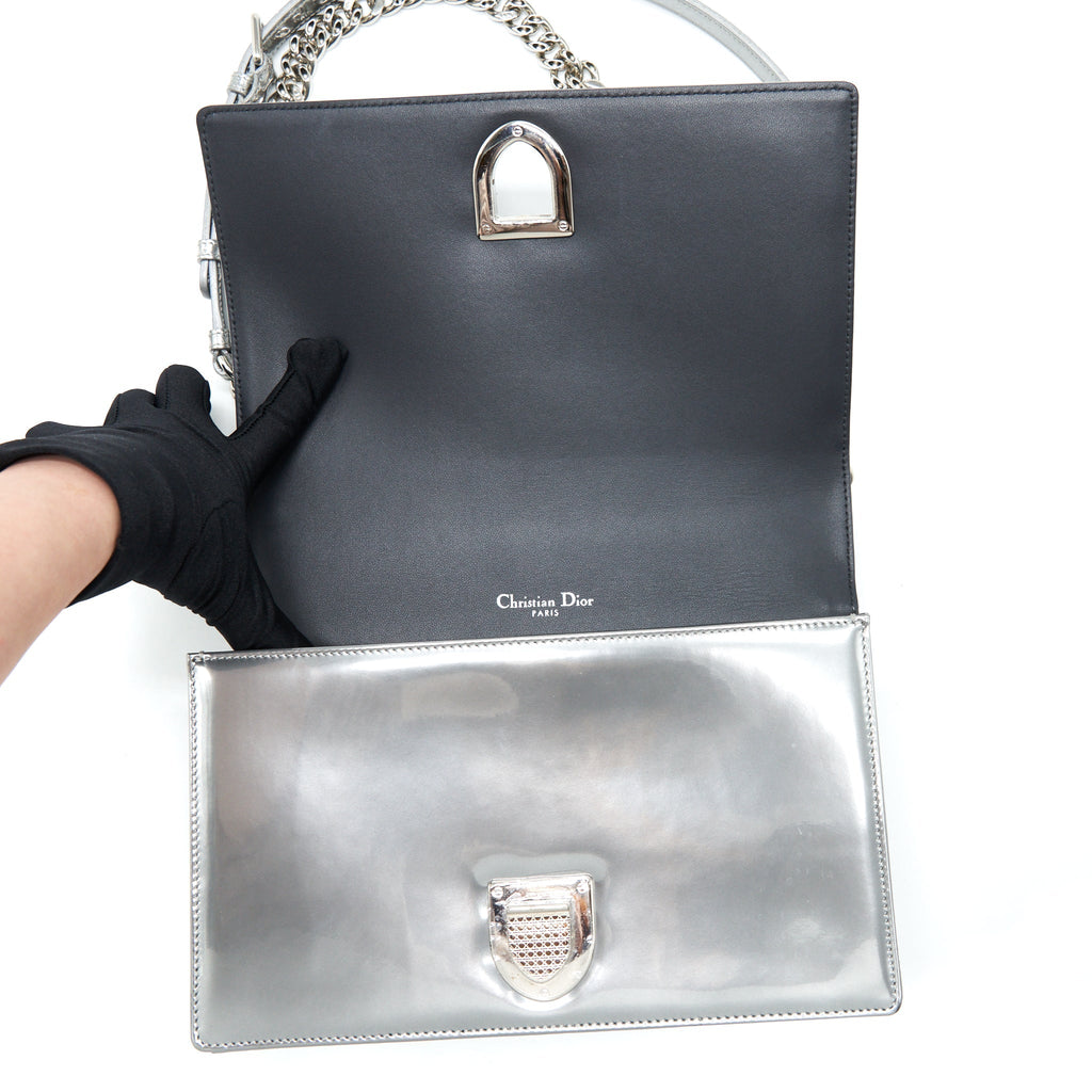 DIOR MEDIUM DIORAMA METALLIC SLIVER SHW