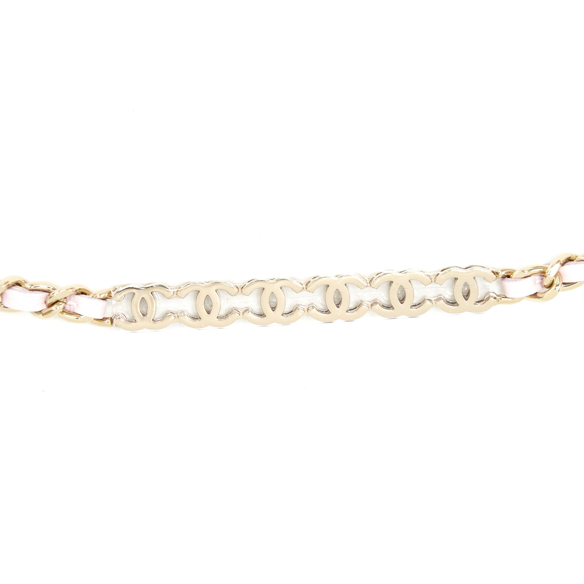 CHANEL 22P LONG VANITY CASE WITH LOGO CHAIN CAVIAR LIGHT PINK LGHW