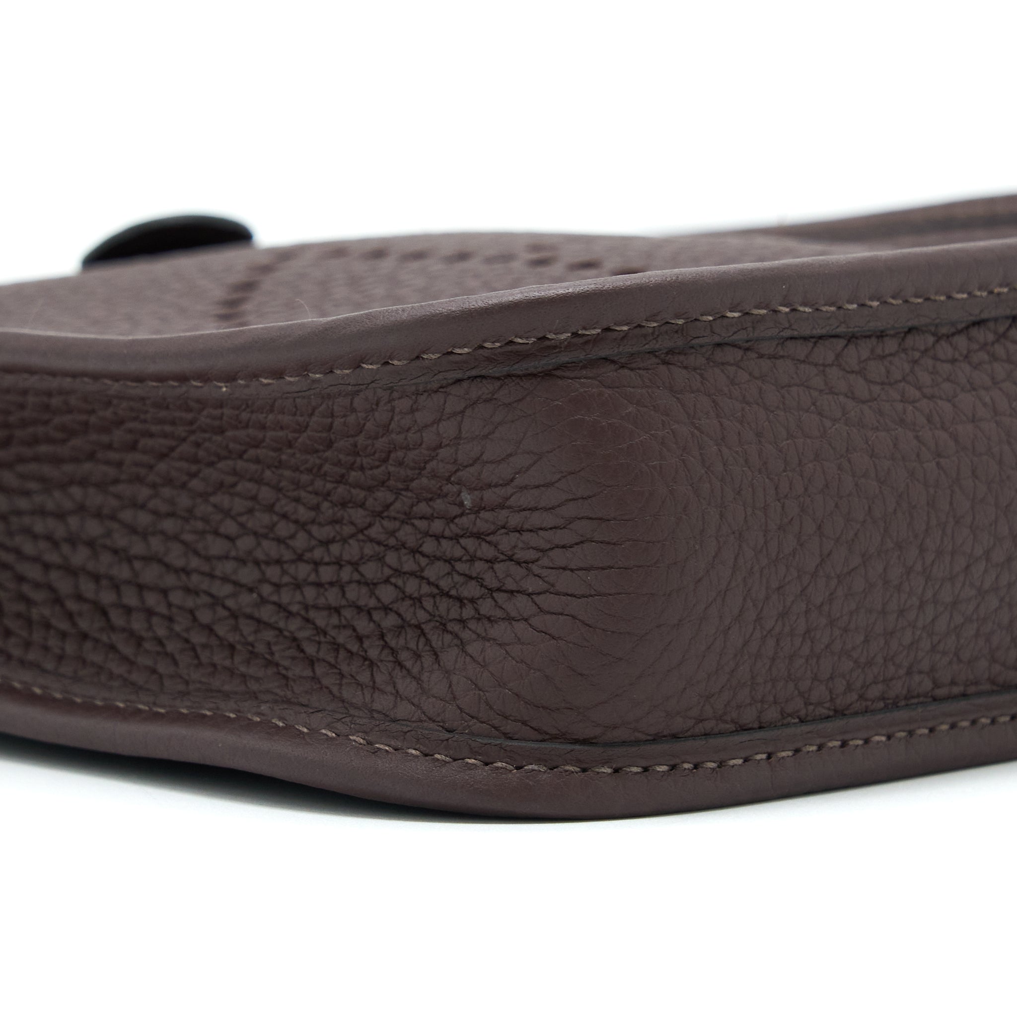 HERMES MINI EVELYNE CLEMENCE ROUGH H GHW WITH MULTICOLOUR STRAP