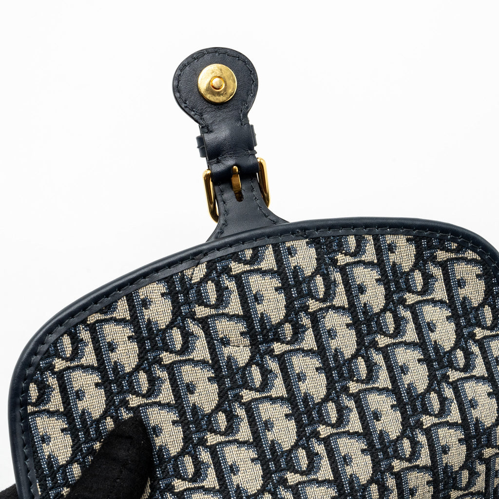 DIOR BOBBY BAG BLUE DIOR OBLIQUE JACQUARD GHW