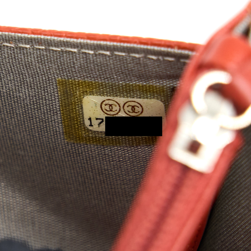 CHANEL WALLET ON CHAIN CAVIAR ORANGE RED SHW