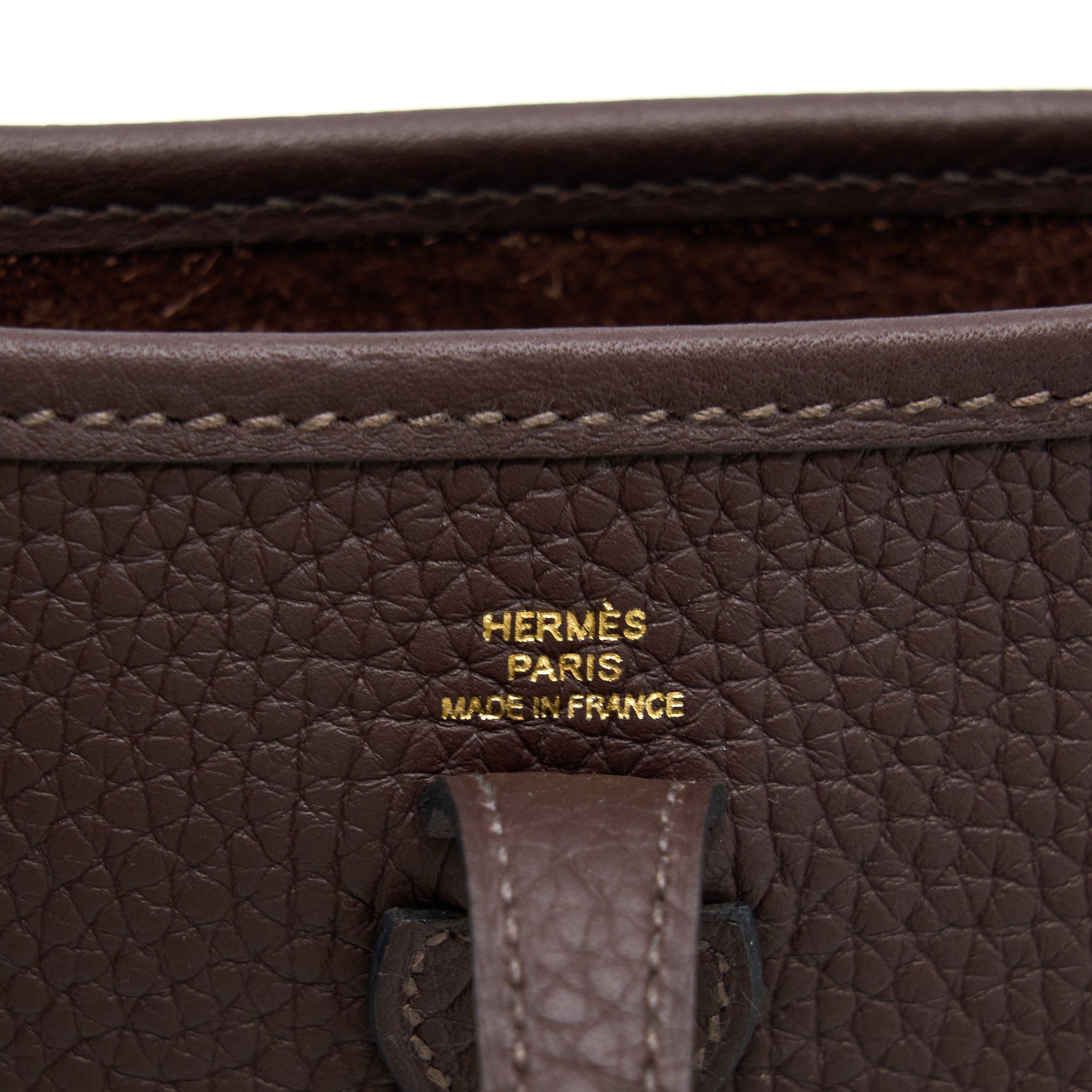 HERMES MINI EVELYNE CLEMENCE ROUGH H GHW WITH MULTICOLOUR STRAP