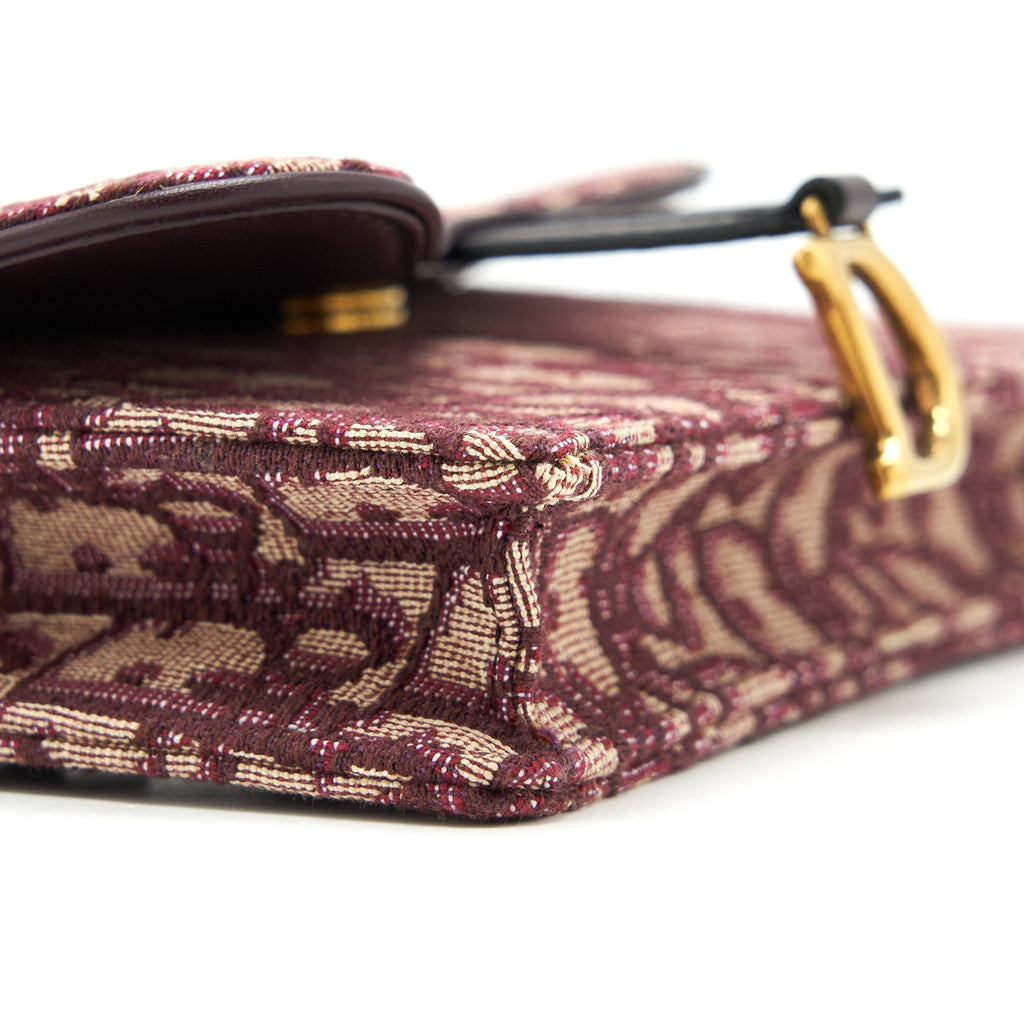 DIOR SADDLE BELT POUCH RED OBLIQUE GHW