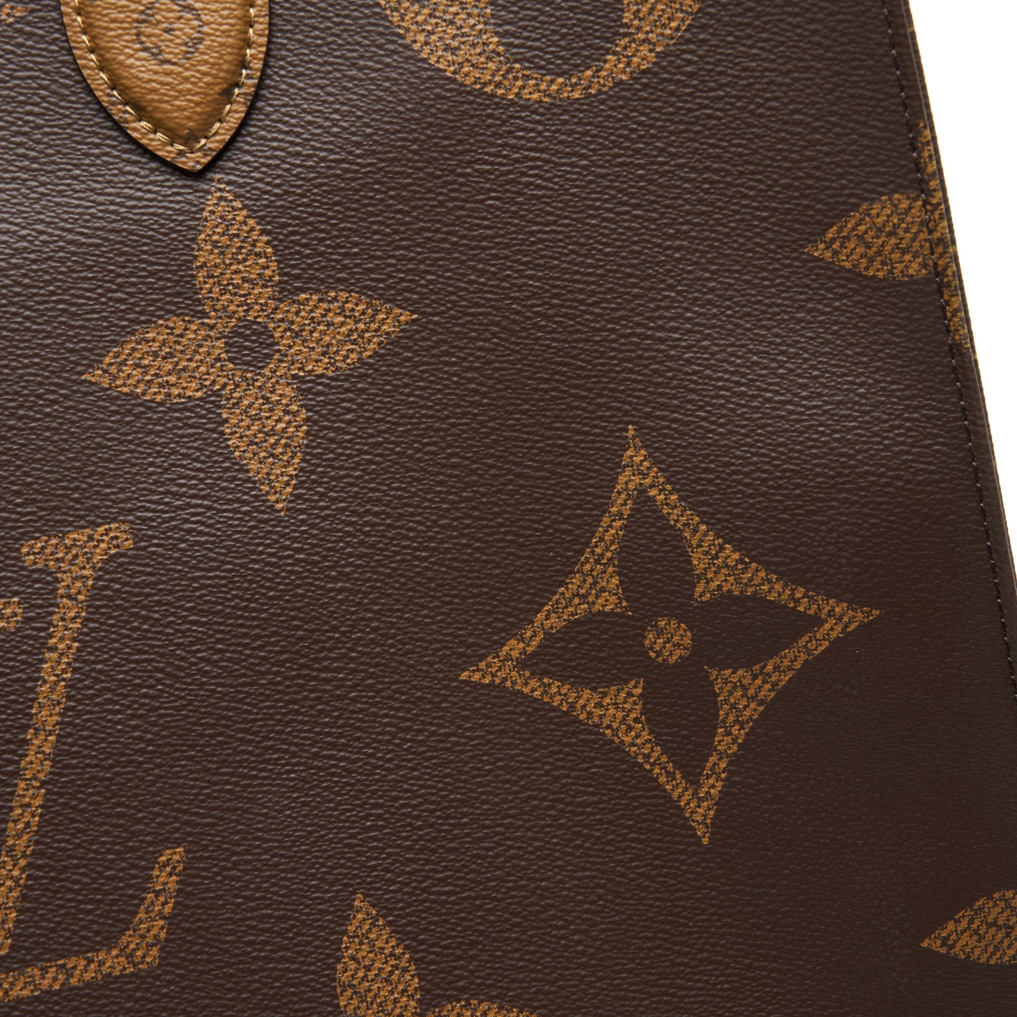 LOUIS VUITTON ON THE GO GM MONOGRAM REVERSE CANVAS GHW