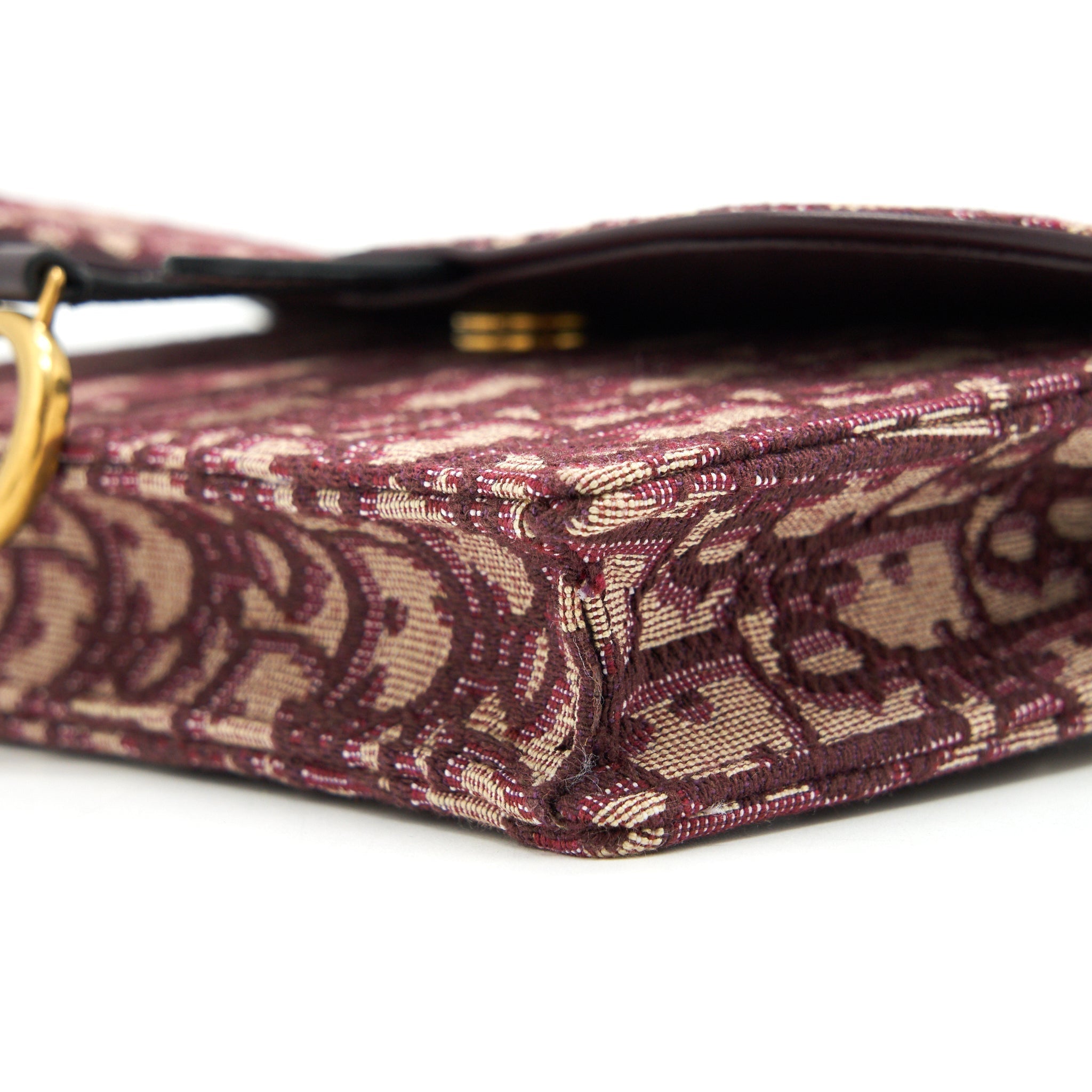DIOR SADDLE BELT POUCH RED OBLIQUE GHW