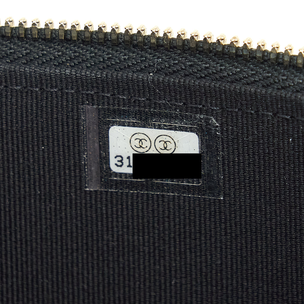 CHANEL TOP HANDLE LONG VANITY WITH CHAIN LAMBSKIN BLACK LGHW
