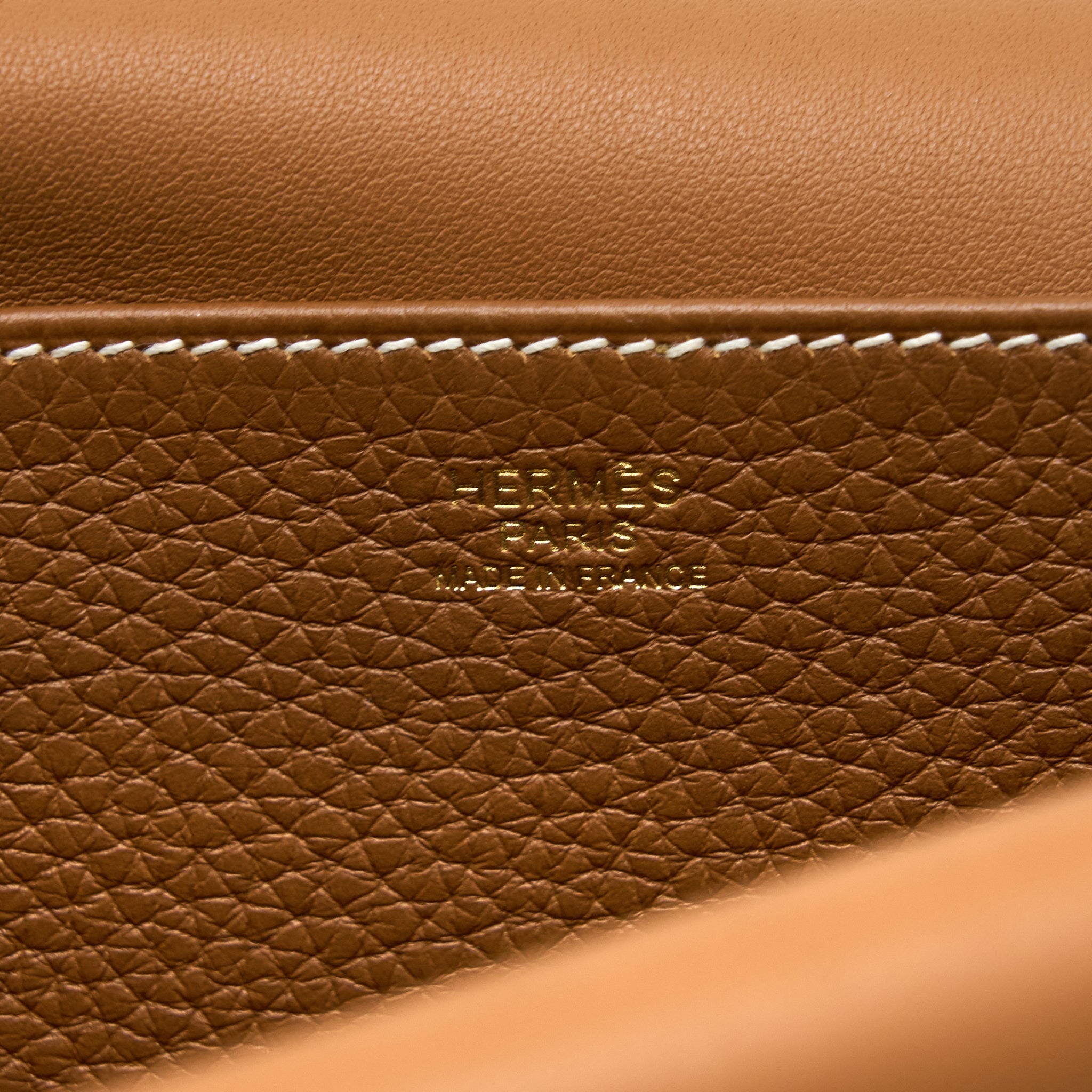 HERMES HALZAN 25 BAG CLEMENCE GOLD GHW