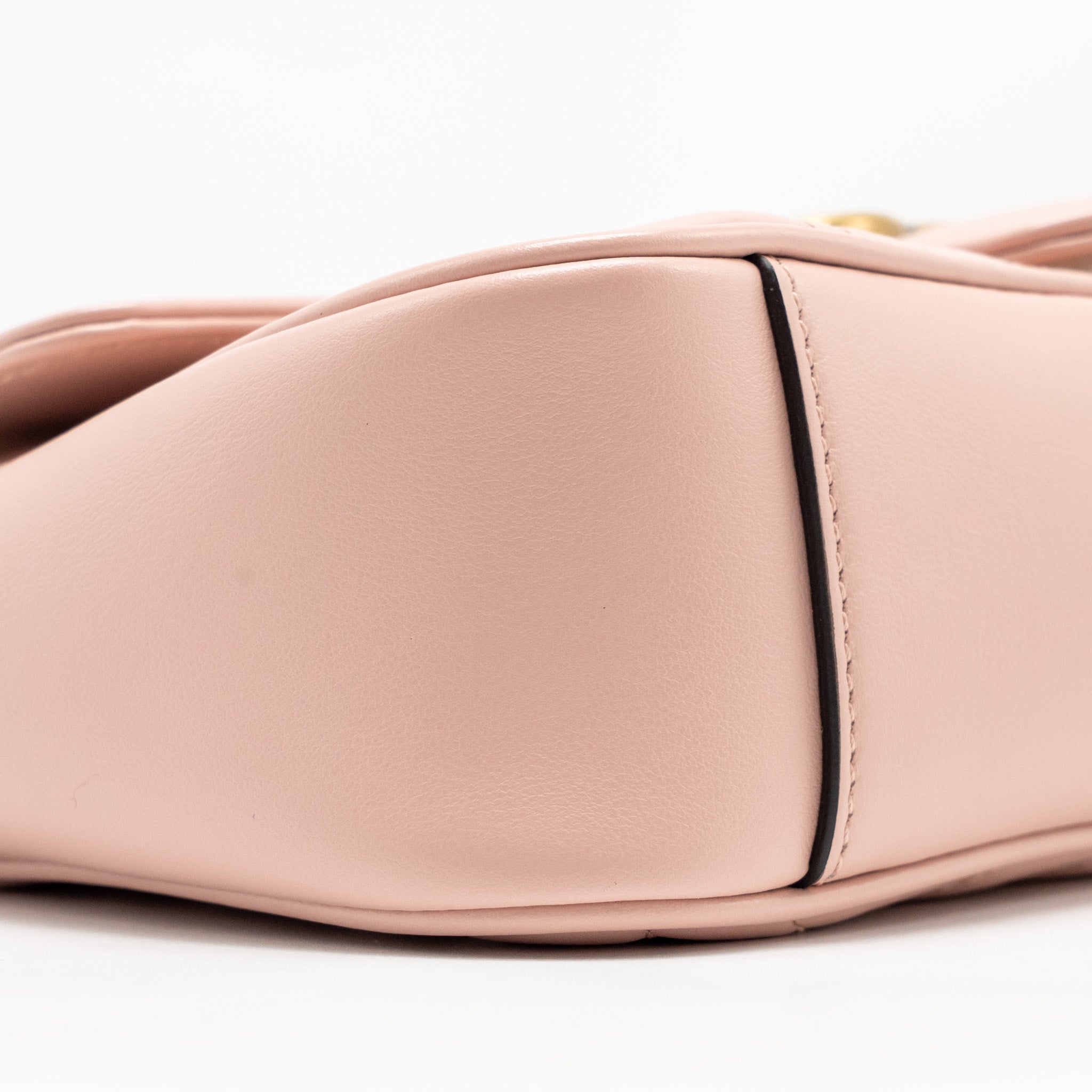 GUCCI SMALL GG MARMONT SHOULDER BAG CALFSKIN PINK GHW