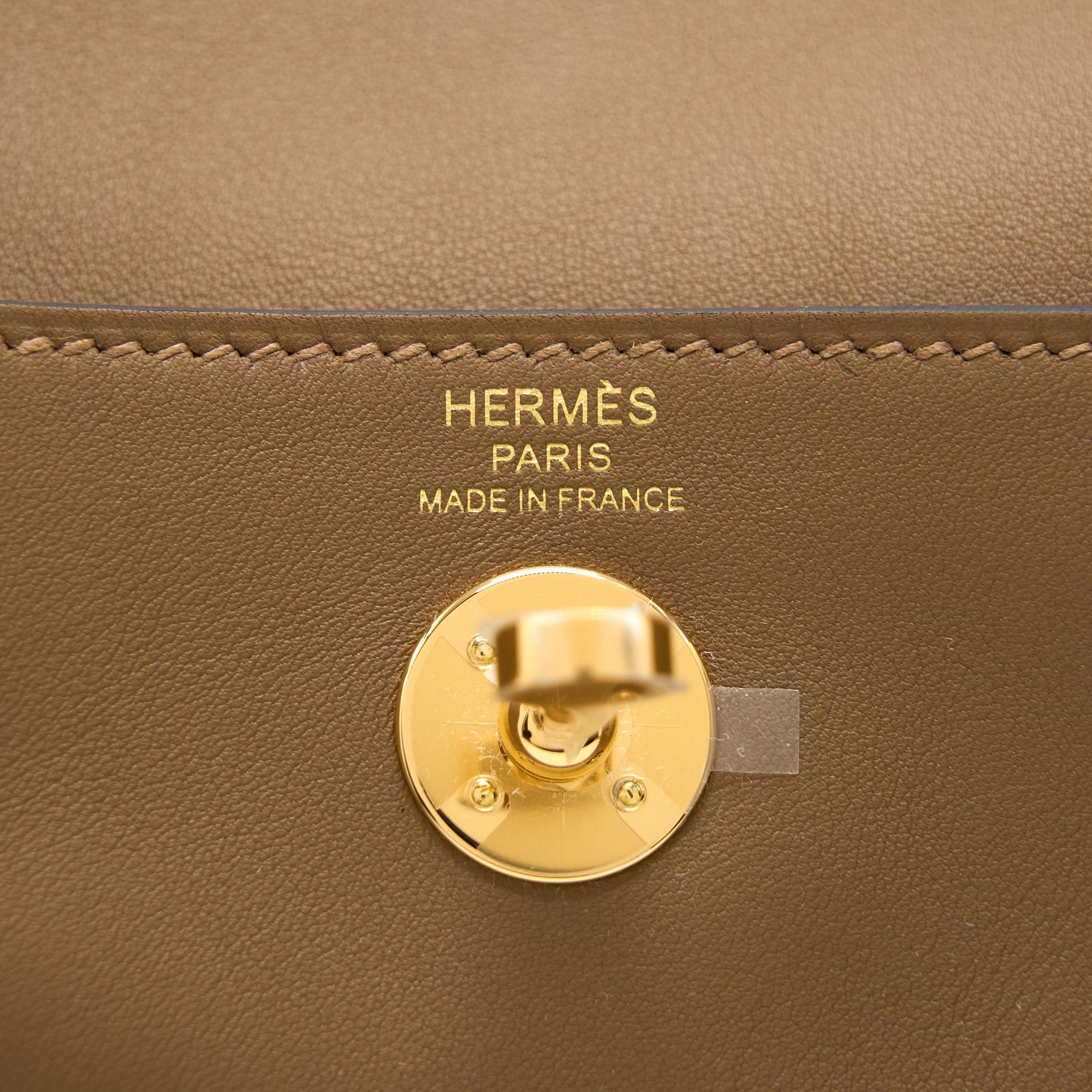 HERMES MINI LINDY SWIFT ALEZAN / BISCUIT GHW