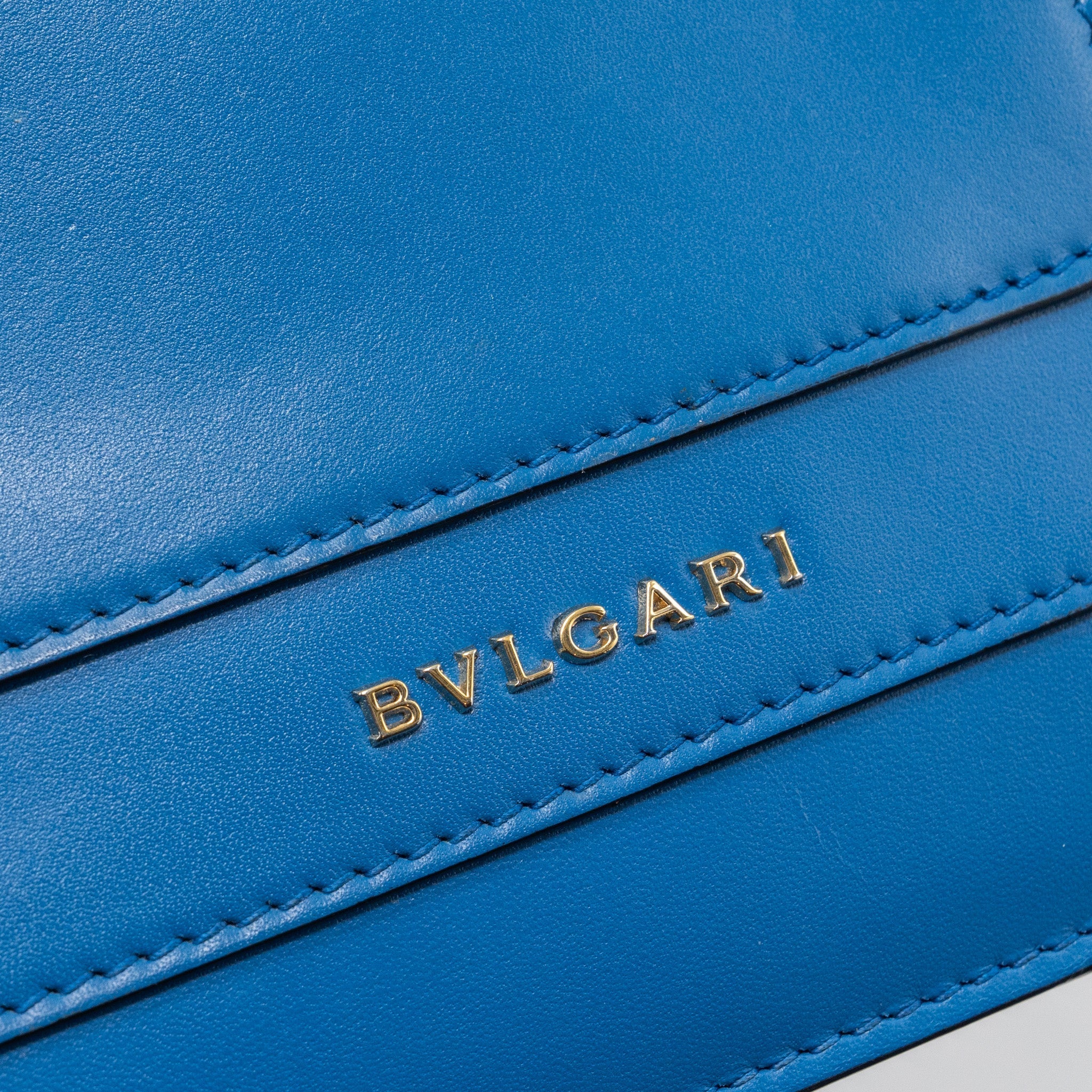 BVLGARI SERPENTI FOREVER FLAP CHAIN BAG CALFSKIN BLUE LGHW