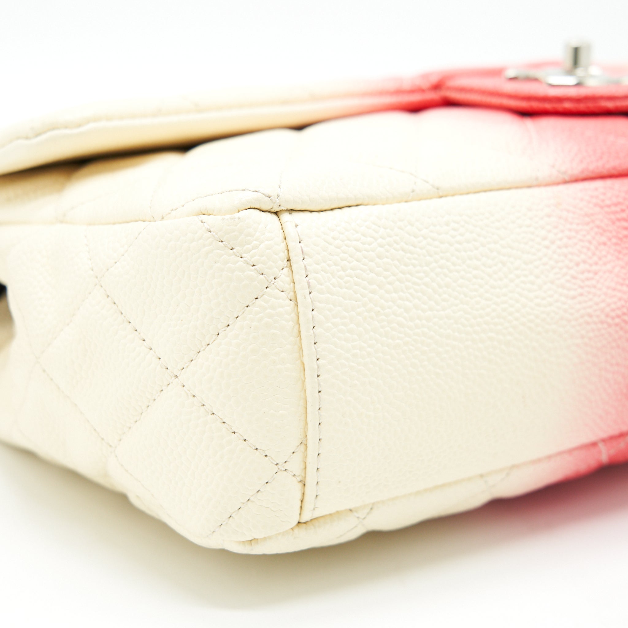 CHANEL MULTI COLOR CAVIAR LARGE FLAP BAG WITH SHW