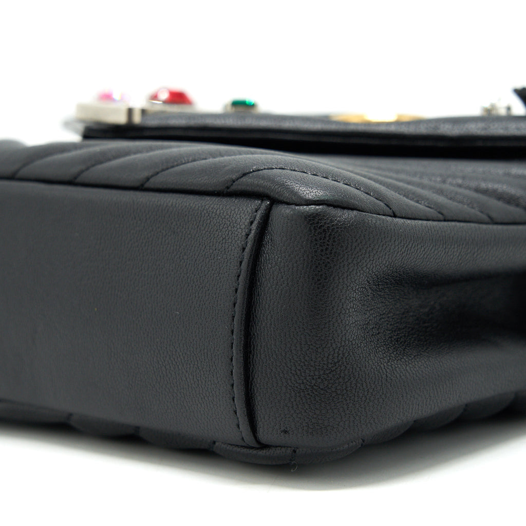 SAINT LAURENT COLLEGE BAG LIMITED EDITION BLACK RUTHENIUM HARDWARE
