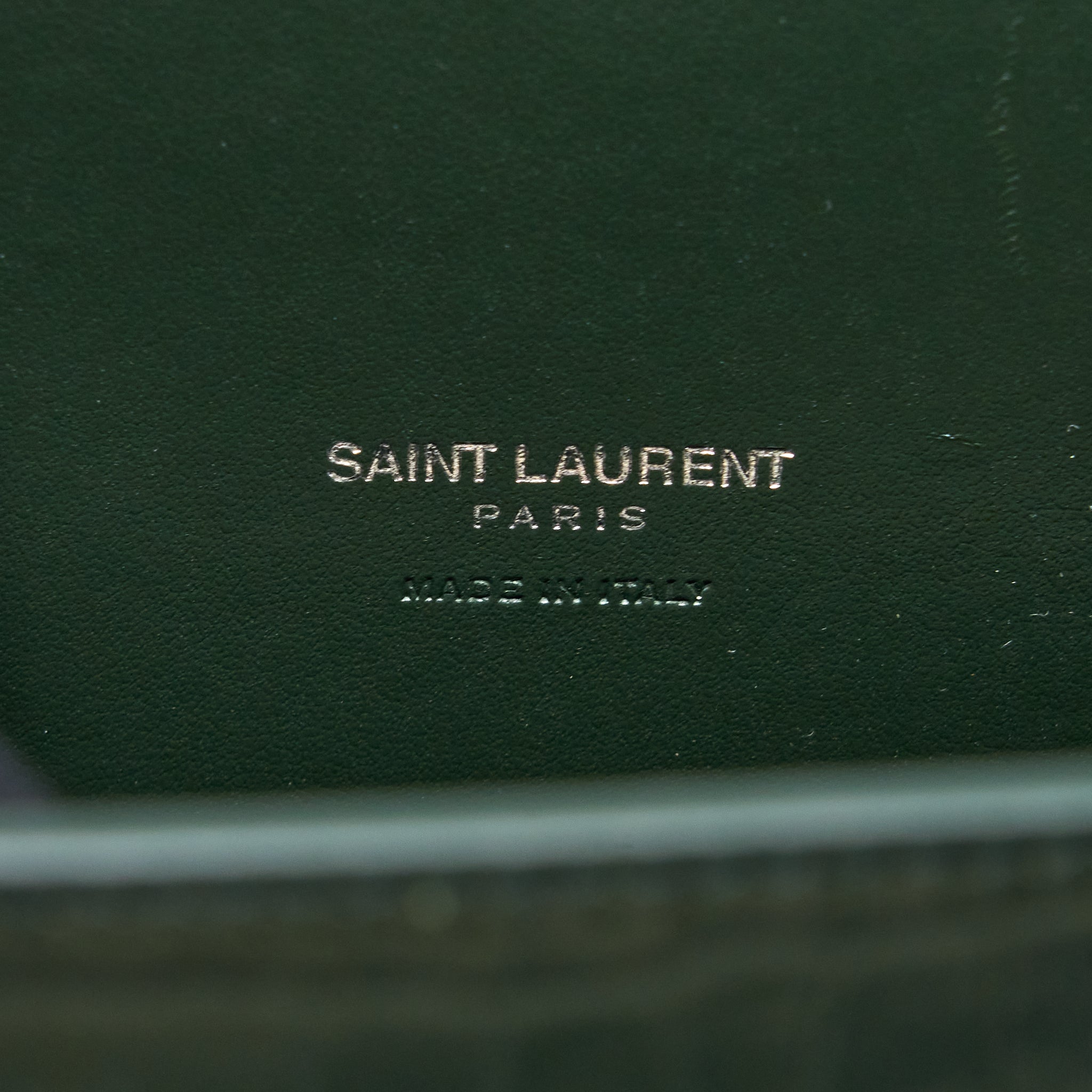 SAINT LAURENT BABY SAC DE JOUR CROC EMBOSSED DARK GREEN SHW