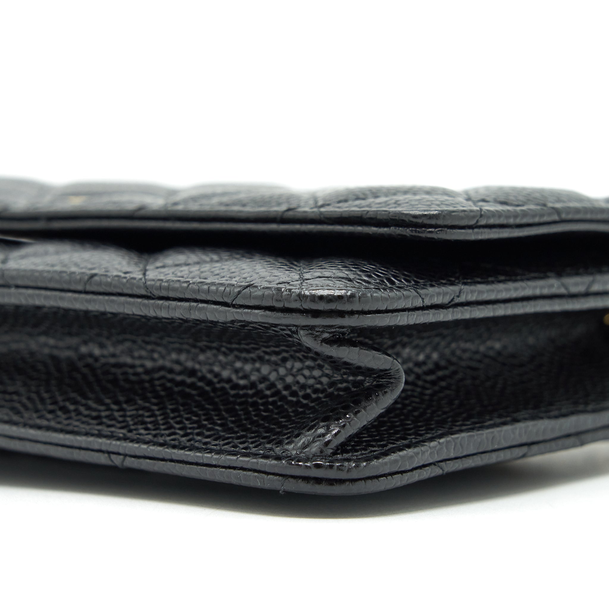 CHANEL CLASSIC WALLET ON CHAIN CAVIAR BLACK GHW