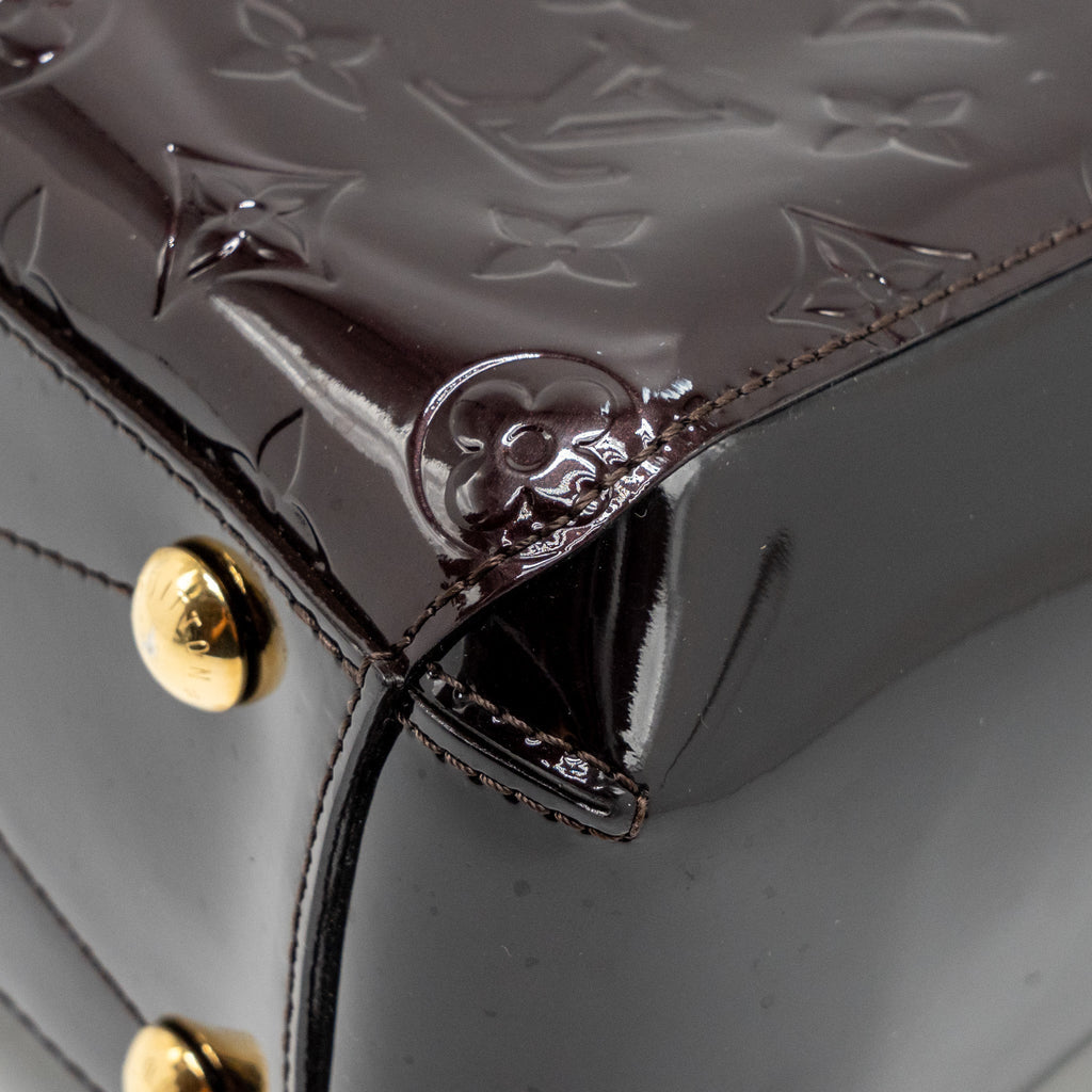 LOUIS VUITTON VERNIS MONTAIGNE BB BAG MONOGRAM PATENT BURGUNDY AMARANTE GHW