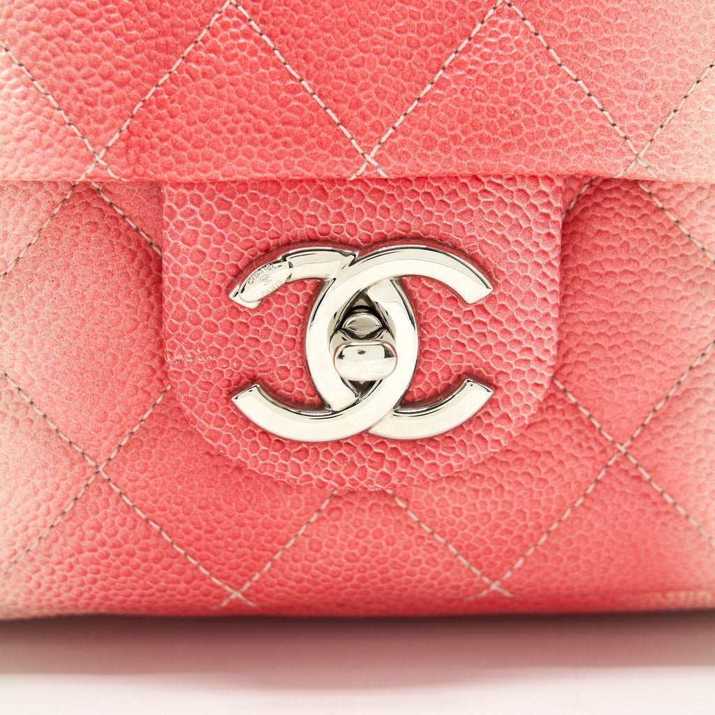 CHANEL MULTI COLOR CAVIAR LARGE FLAP BAG WITH SHW