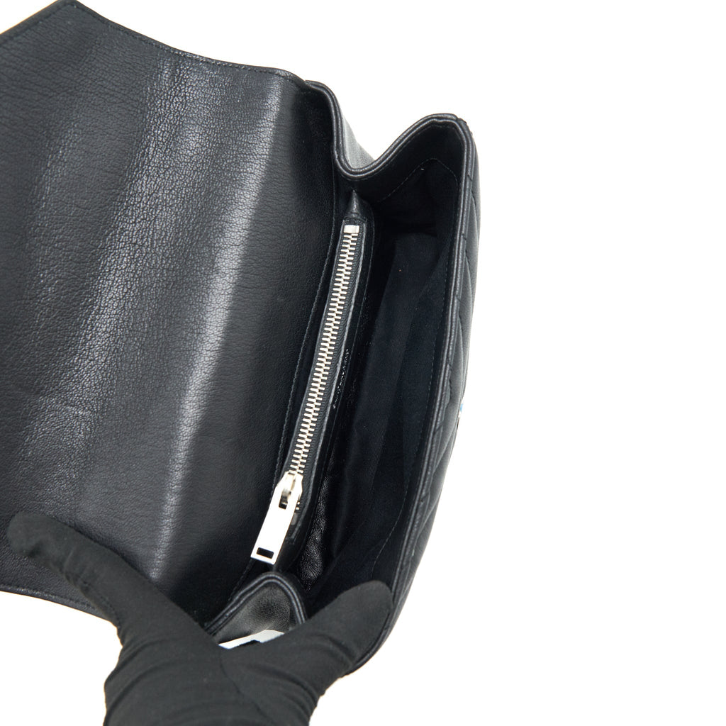 SAINT LAURENT COLLEGE BAG LIMITED EDITION BLACK RUTHENIUM HARDWARE