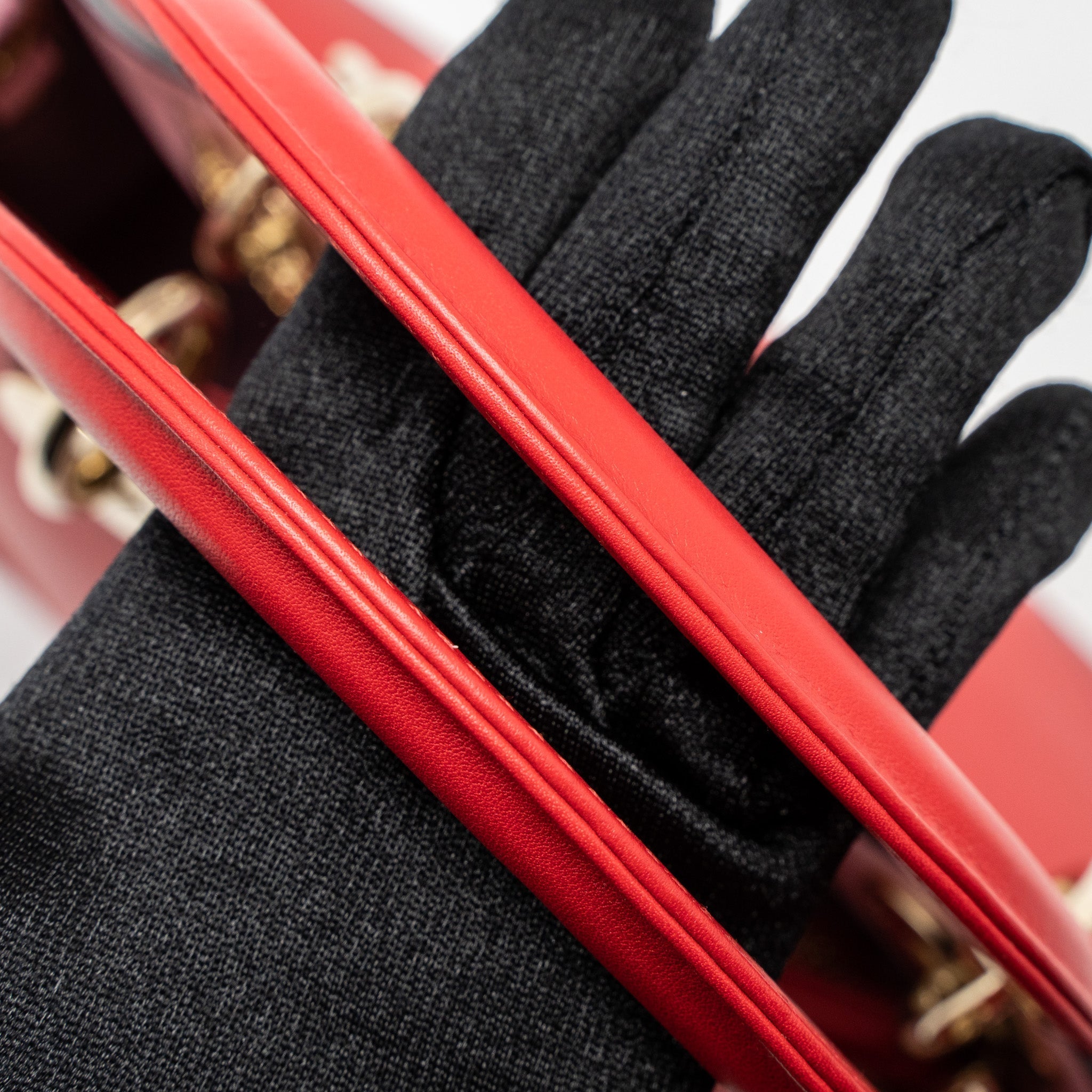DIOR DIORISSIMO BAG CALFSKIN RED/ PINK LGHW